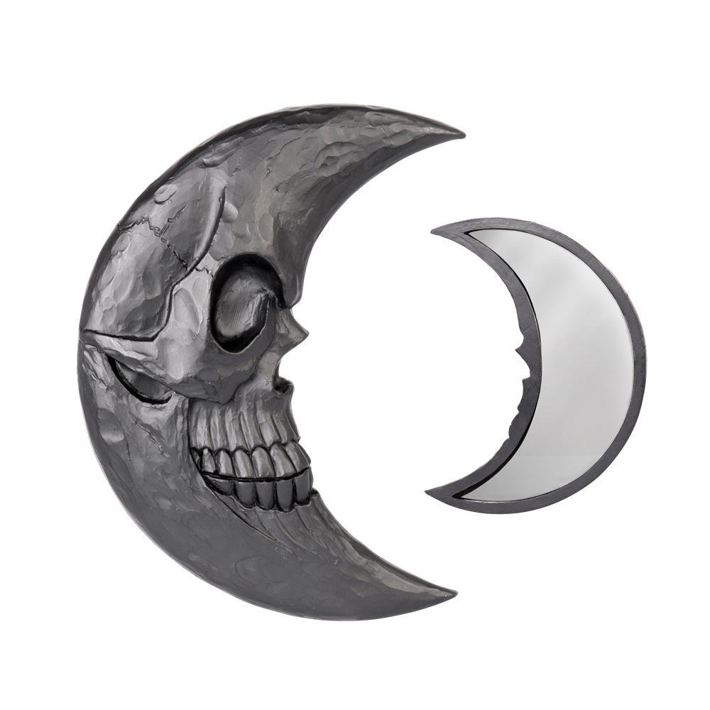 Evil Moon Hand Mirror - Gothic Decor, Halloween Accessory, Witchy Vanity Mirror for Home & Halloween Party Decorations