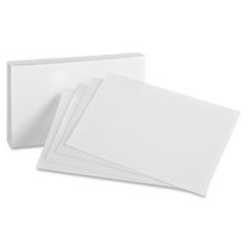 Premium Blank Index Cards 3x5 Inches, White - 100-Pack, Ruled or Unruled Options for Study Notes, Flashcards, and Office Organization