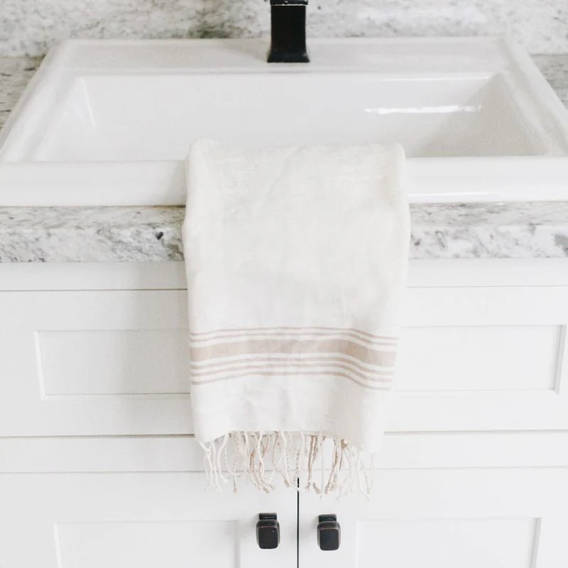 Premium Cotton Hand Towel for Kitchen & Bathroom - Soft, Absorbent & Quick-Drying - Ideal for Dishes, Face, Hands & Home Decor (Set of 2)