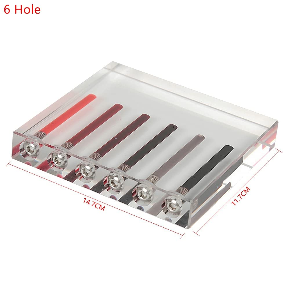Premium 6-Hole Acrylic Transmission Oil Viscosity Tester - Automotive Oil Quality Comparator Tool for Gearbox & Engine Fluids - Workshop Demo Stand for Mechanics & DIY Car Maintenance