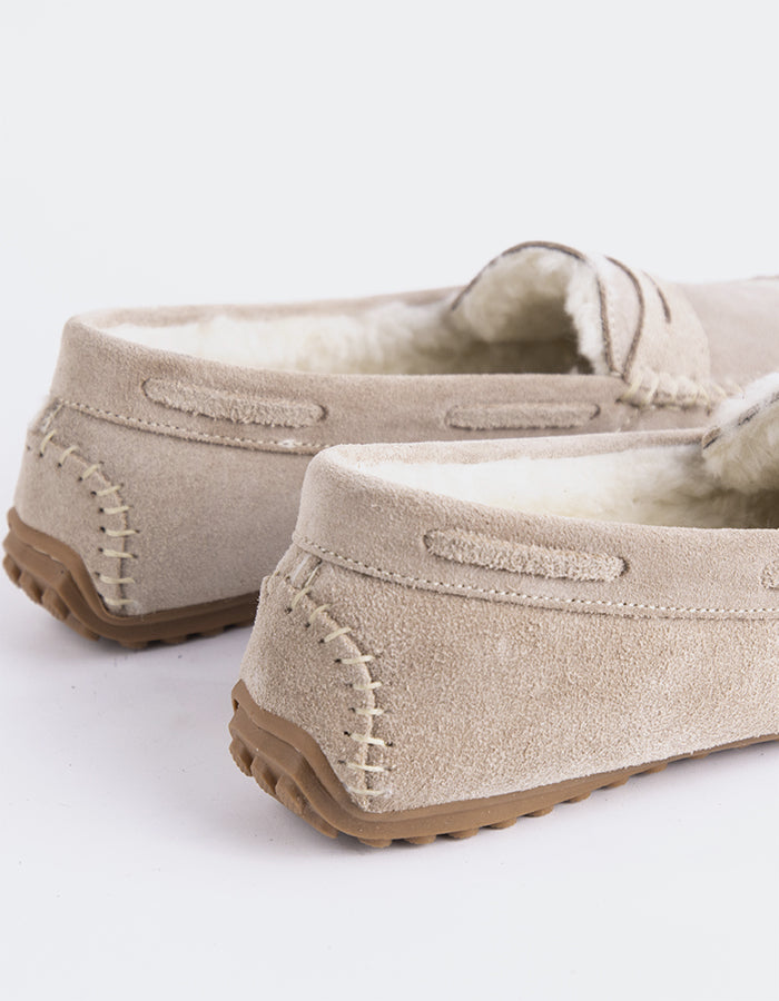 Bobble Taupe Suede Shoes for Women - Comfortable & Stylish Casual Loafers for Everyday Wear, Office, and Travel