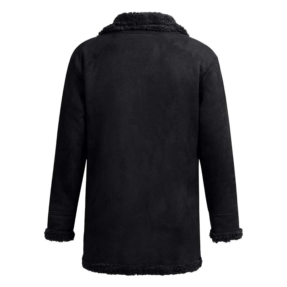 Men's Winter Warm Faux Lamb Wool Jacket - Mountain Lined Sheepskin Coat for Cold Weather | Outdoor Hiking, Snow Activities & Daily Wear