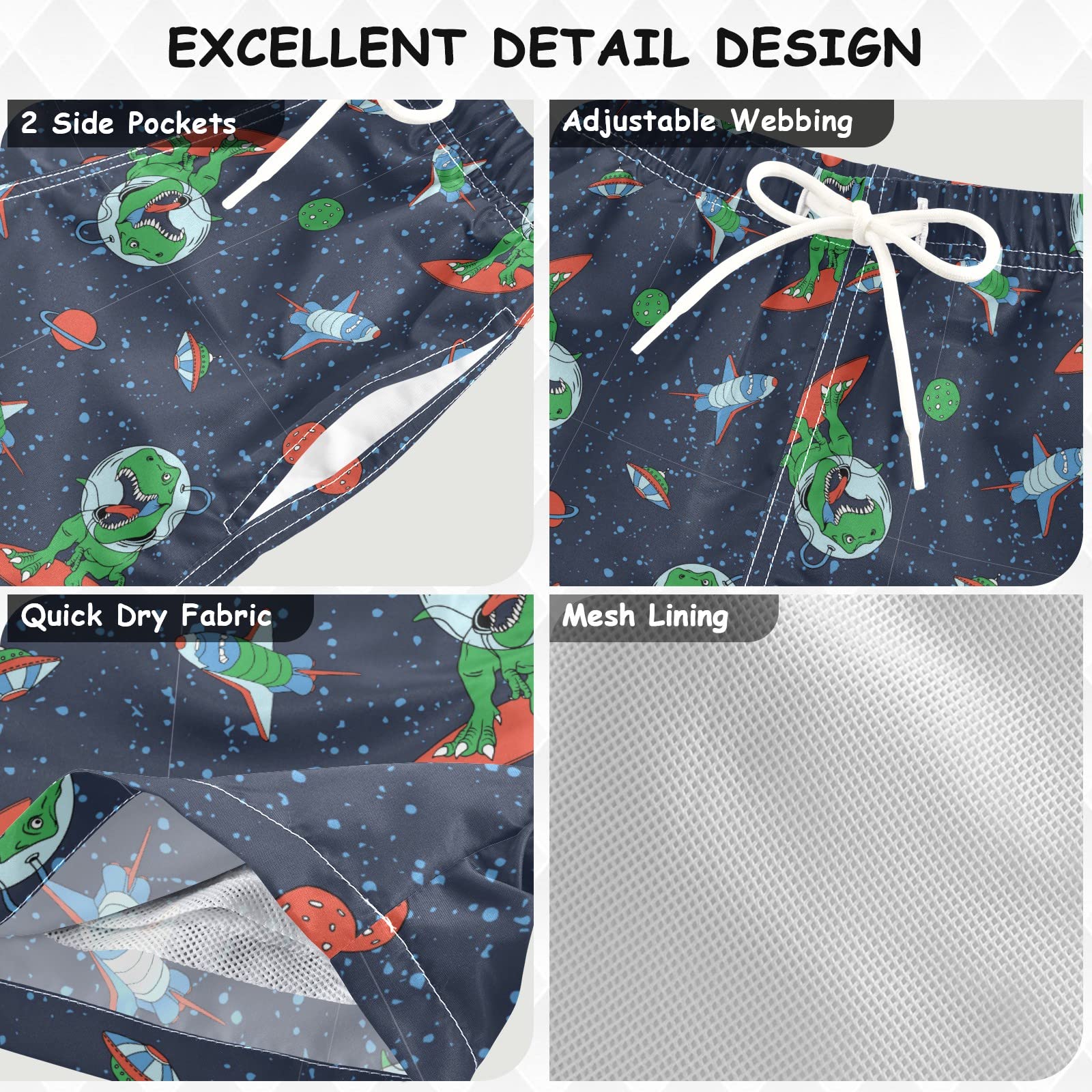 **Boys Swim Trunks for Kids 2-14 Years - Quick Dry Swim Shorts with UPF 50+ Sun Protection for Beach, Pool & Water Play - Toddler to Teen Swimwear**