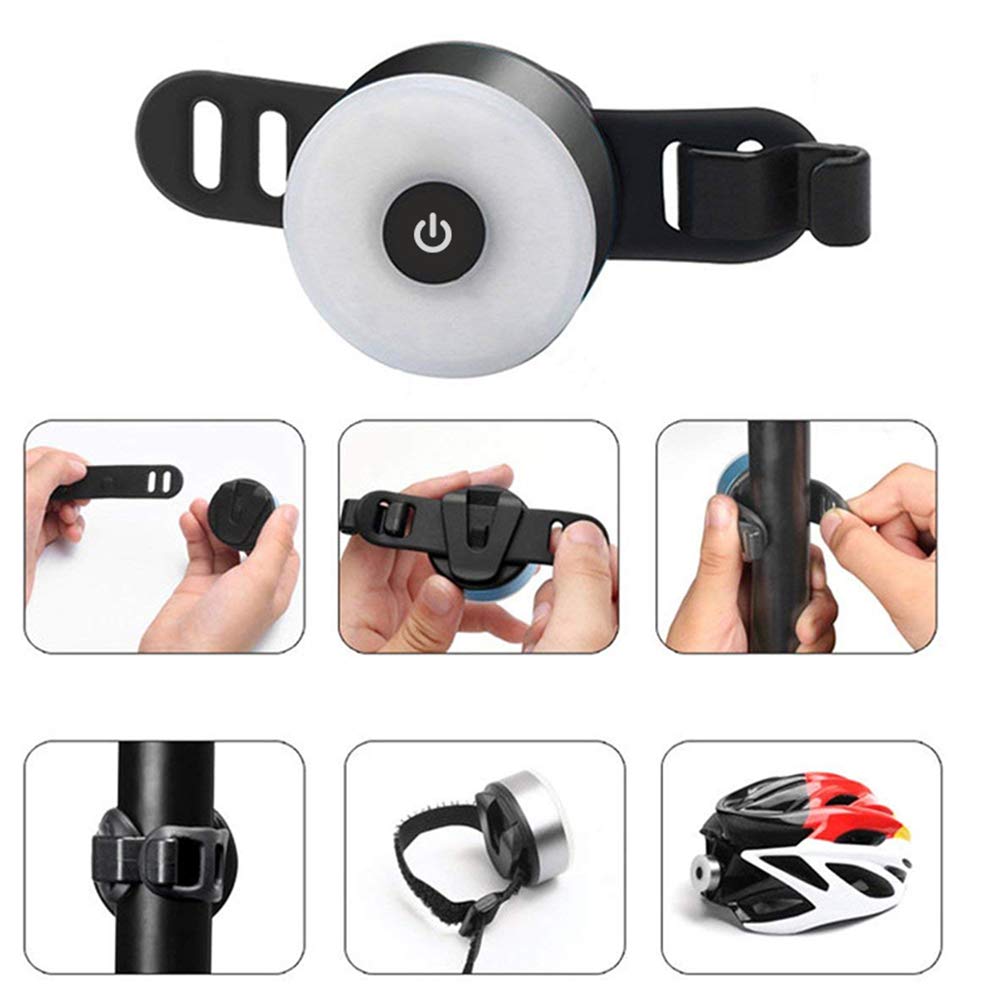 WASAGA USB Rechargeable Bike Tail Light - High Intensity Red LED Bicycle Rear Light, Waterproof Cycling Safety Light with Strobe Mode for Night Riding, Commuting & Outdoor Sports