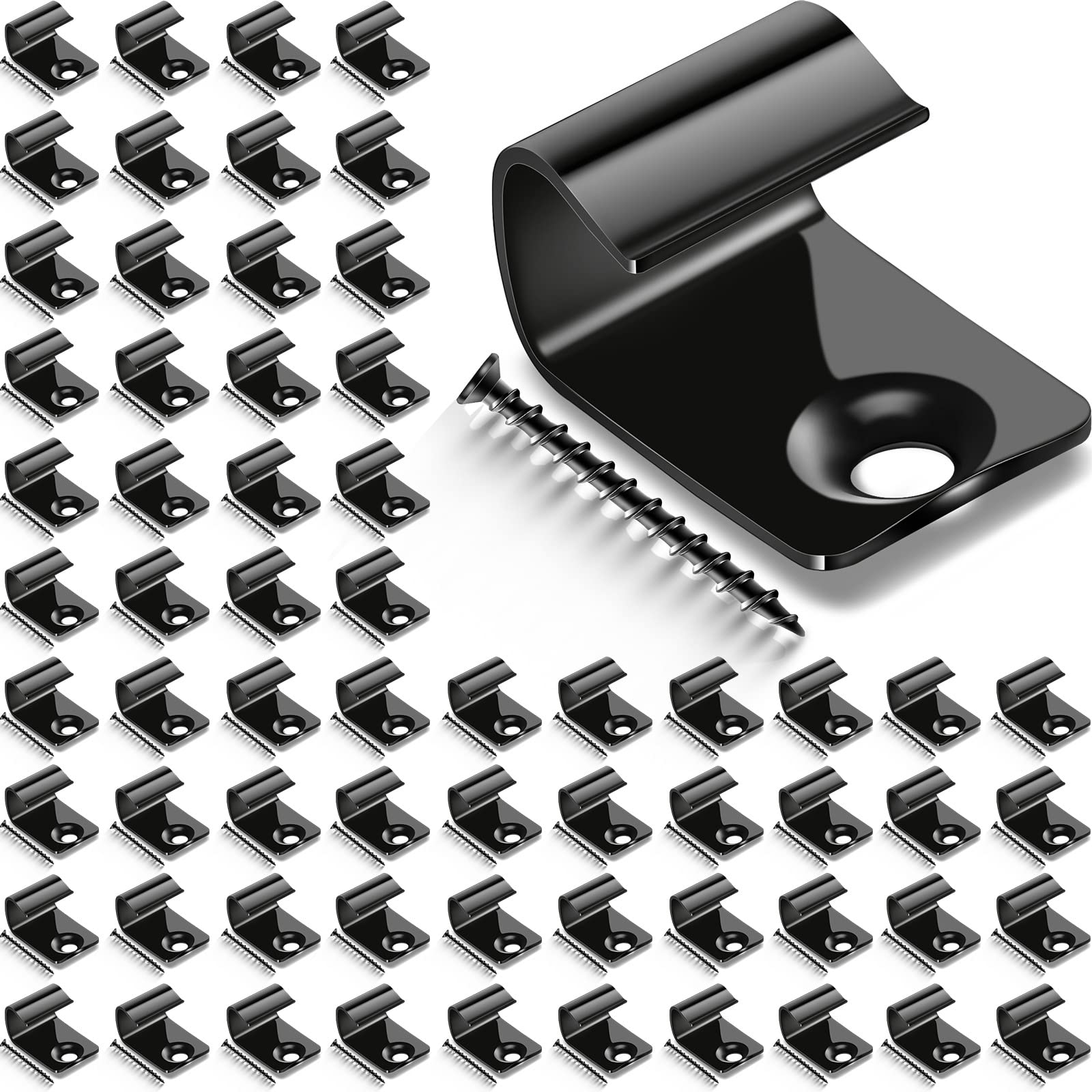 304 Stainless Steel Hidden Deck Clips (160 Pack) - Universal Composite Decking Fasteners with Screws for Secure & Durable Deck Boards | Perfect for Outdoor Patio, Porch & Backyard Deck Installation