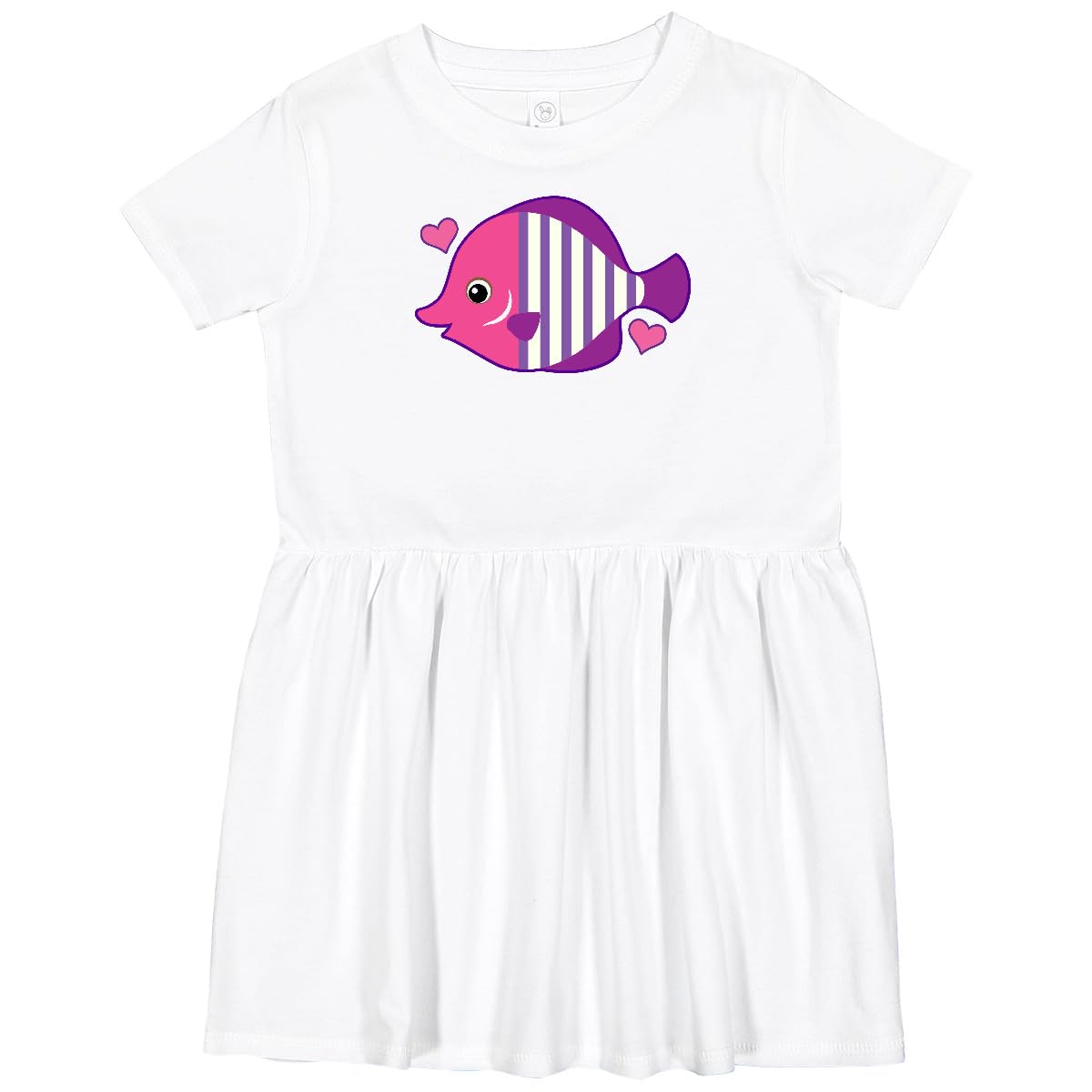 Inktastic Cute Tropical Fish Beach Vacation Toddler Dress - Adorable Summer Outfit for Girls, Perfect for Beach Trips, Pool Parties & Family Vacations