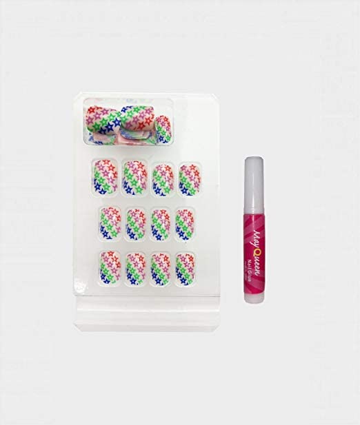 VIVACE Kids False Nail Tips - Safe Artificial Nails for Children (22013/22111/22110) | Perfect for Birthday Parties, Halloween Costumes & Play Dress-Up