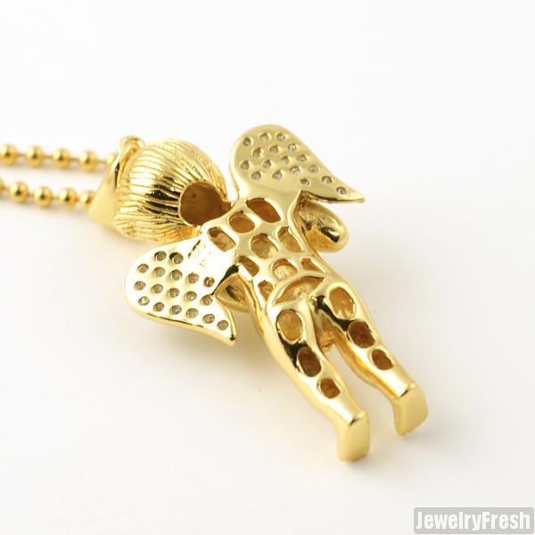 14K Gold Genuine Diamond Cherub Angel Pendant Necklace - Elegant Religious Jewelry Gift for Women, Perfect for Baptism, Christmas & Special Occasions
