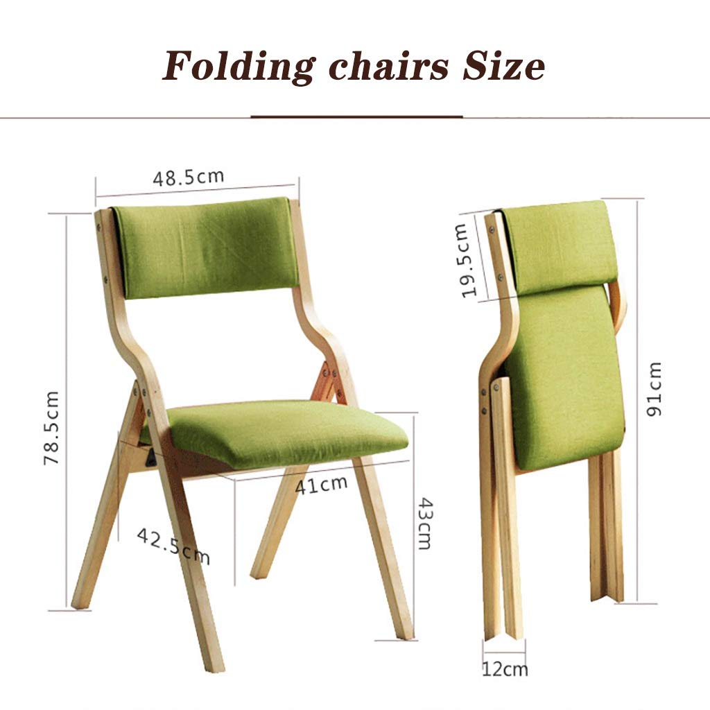 Heavy Duty Wood Folding Chairs with Padded Seat - Comfortable & Durable Wooden Folding Chairs for Adults - Space Saving Design for Home, Dining Room, Office, Parties & Outdoor Events