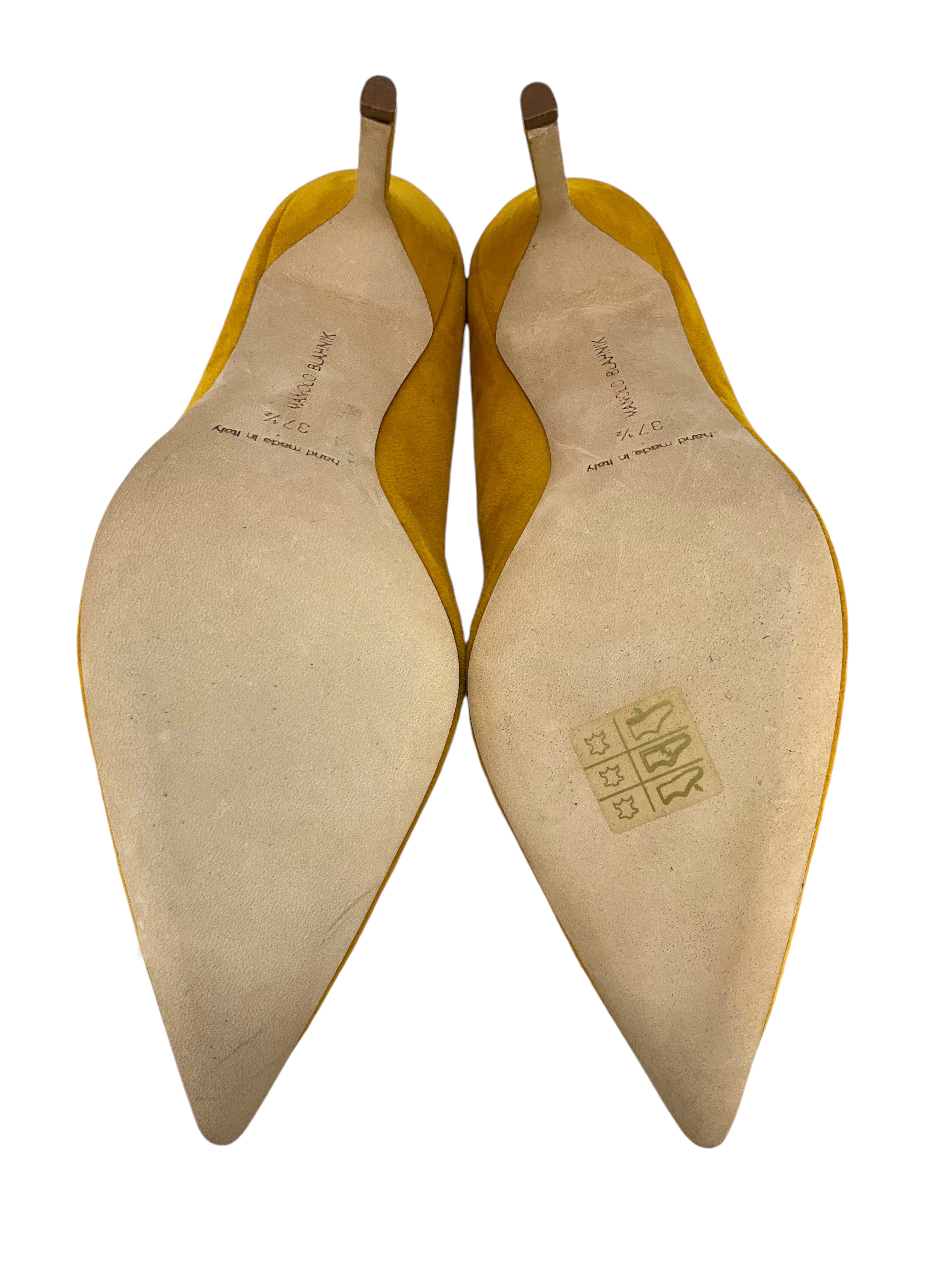 Manolo Blahnik BB Suede Point Toe Pumps - Women's Size 7.5 (US) | Luxury High Heels for Weddings, Parties & Formal Events
