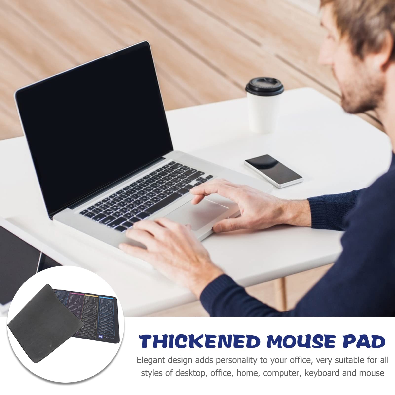 Large Mouse Pad with Excel Shortcut Keys - Non-Slip Desk Mat for Keyboard & Mouse | Perfect for Office, Gaming & Home Workspace