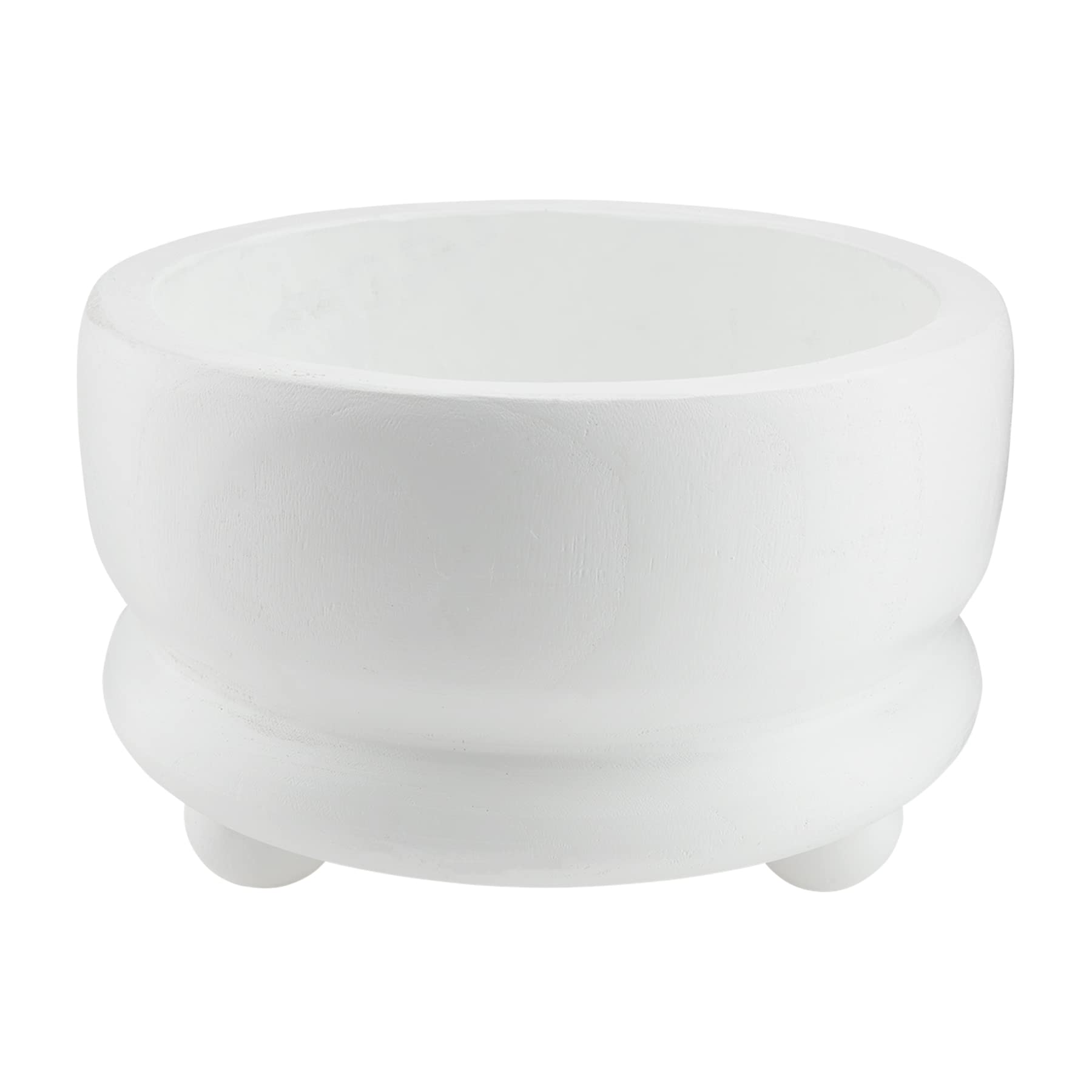 Mud Pie Paulownia Wooden Footed Serving Bowls - Set of 2 (Small 7