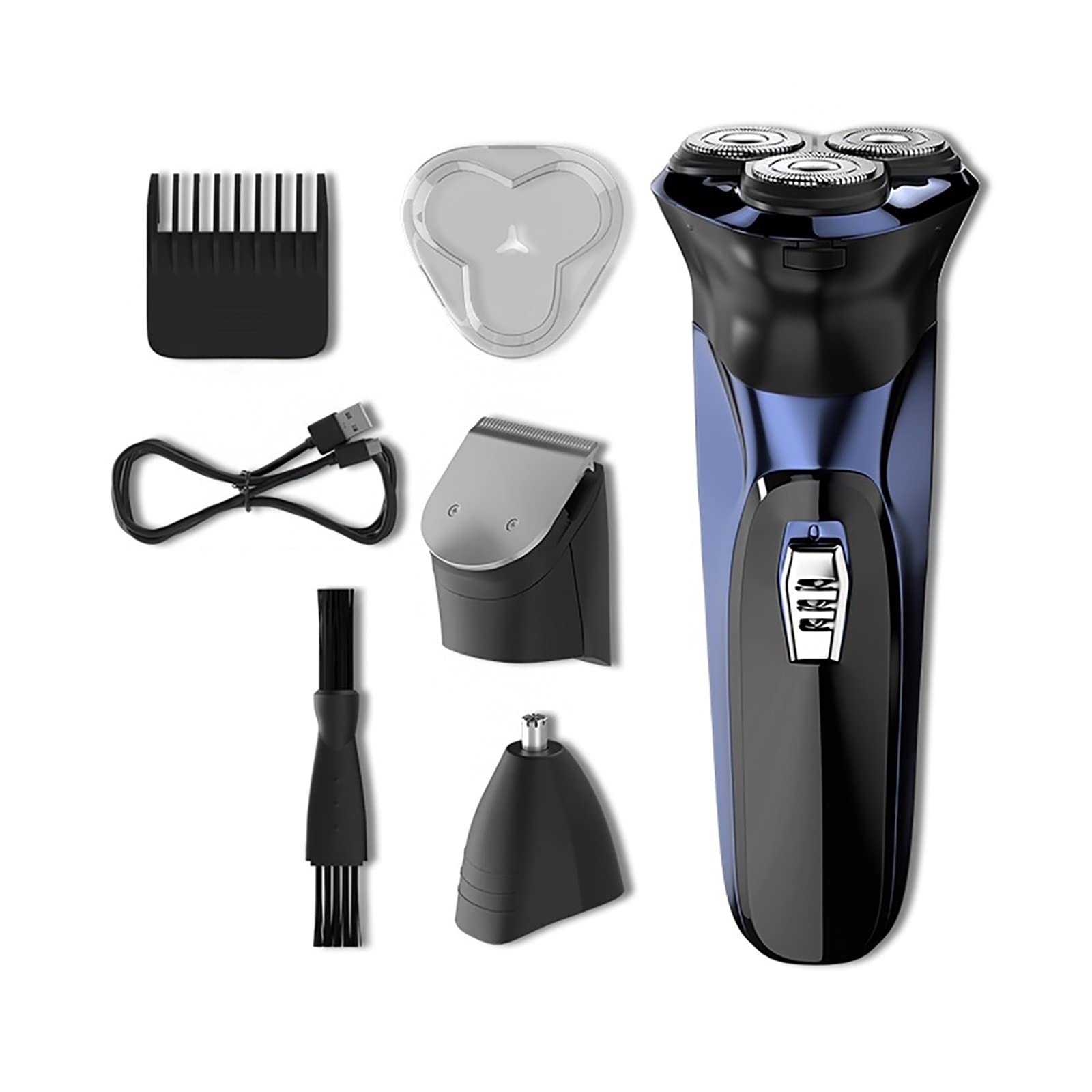 Professional 4D Floating Electric Head Shaver for Bald Men - 3-in-1 USB Rechargeable Beard Trimmer & Razor | Perfect for Home, Travel & Gym Use