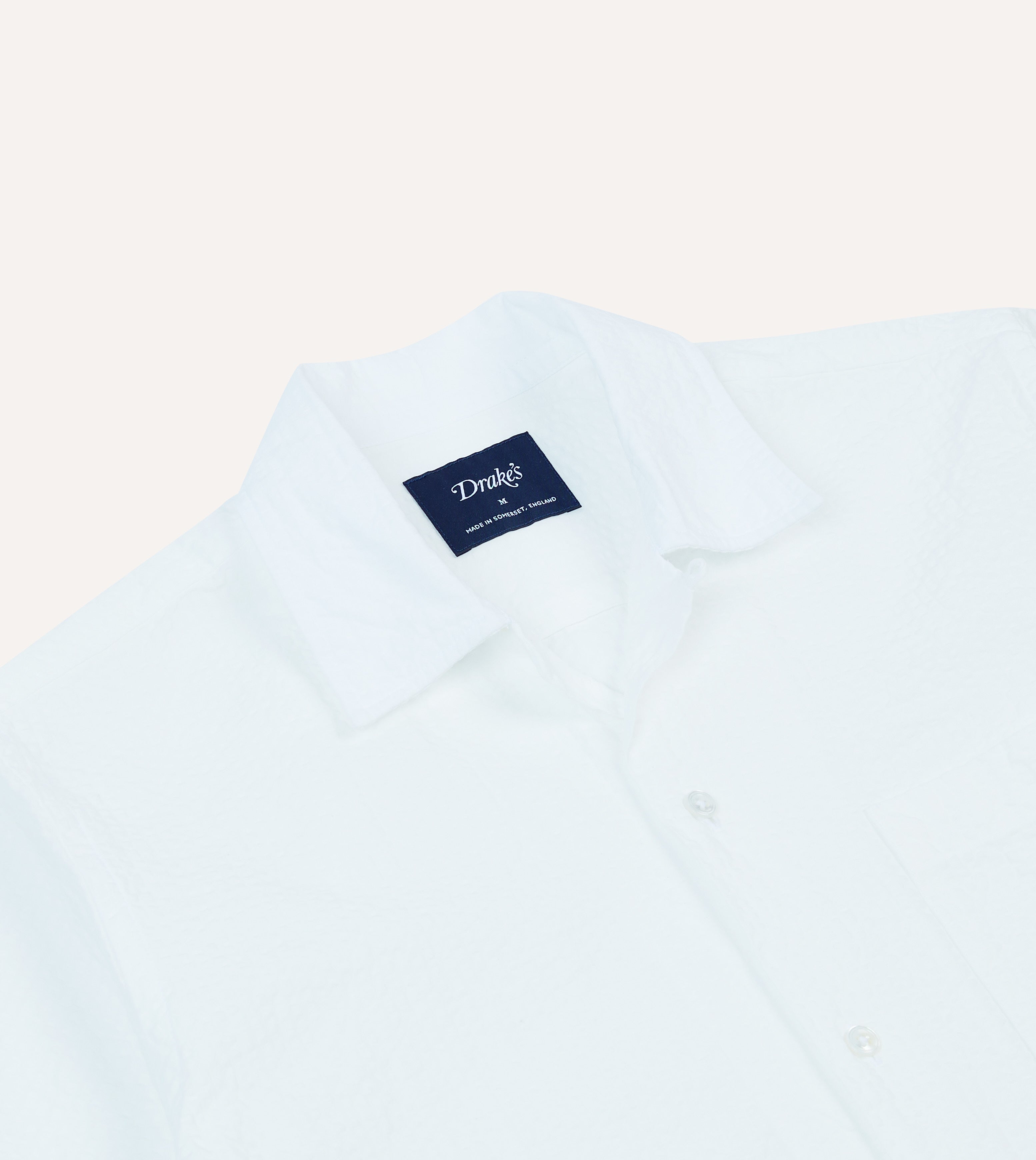 Premium White Cotton Linen Seersucker Camp Collar Short Sleeve Shirt for Men - Breathable Summer Casual Wear, Beach Vacation & Outdoor Activities