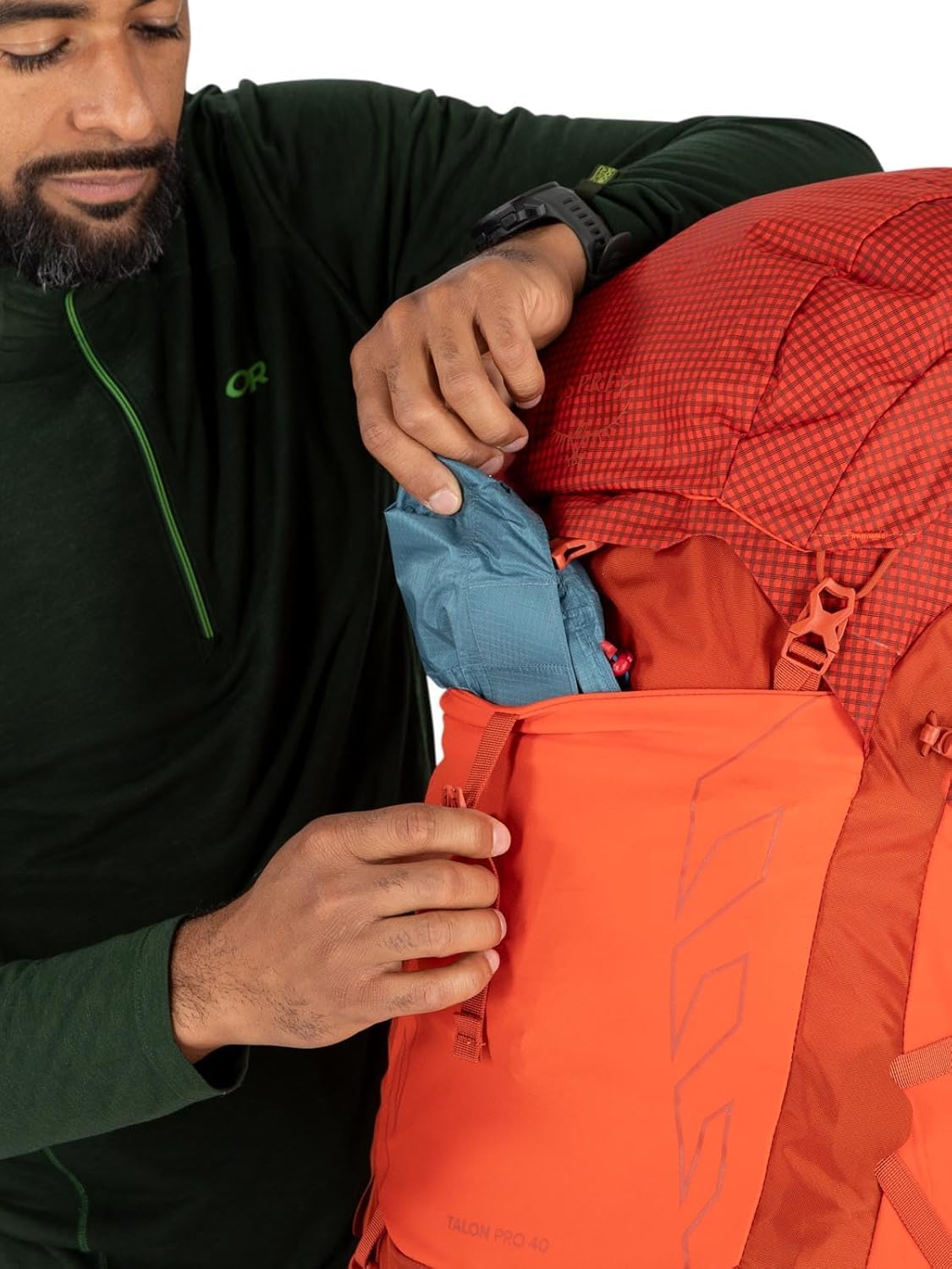 Osprey Talon Pro 40L Men's Hiking Backpack with Hipbelt - Lightweight Trekking Pack for Outdoor Adventures, Mars Orange, S/M - Perfect for Day Hikes, Camping & Travel Gear