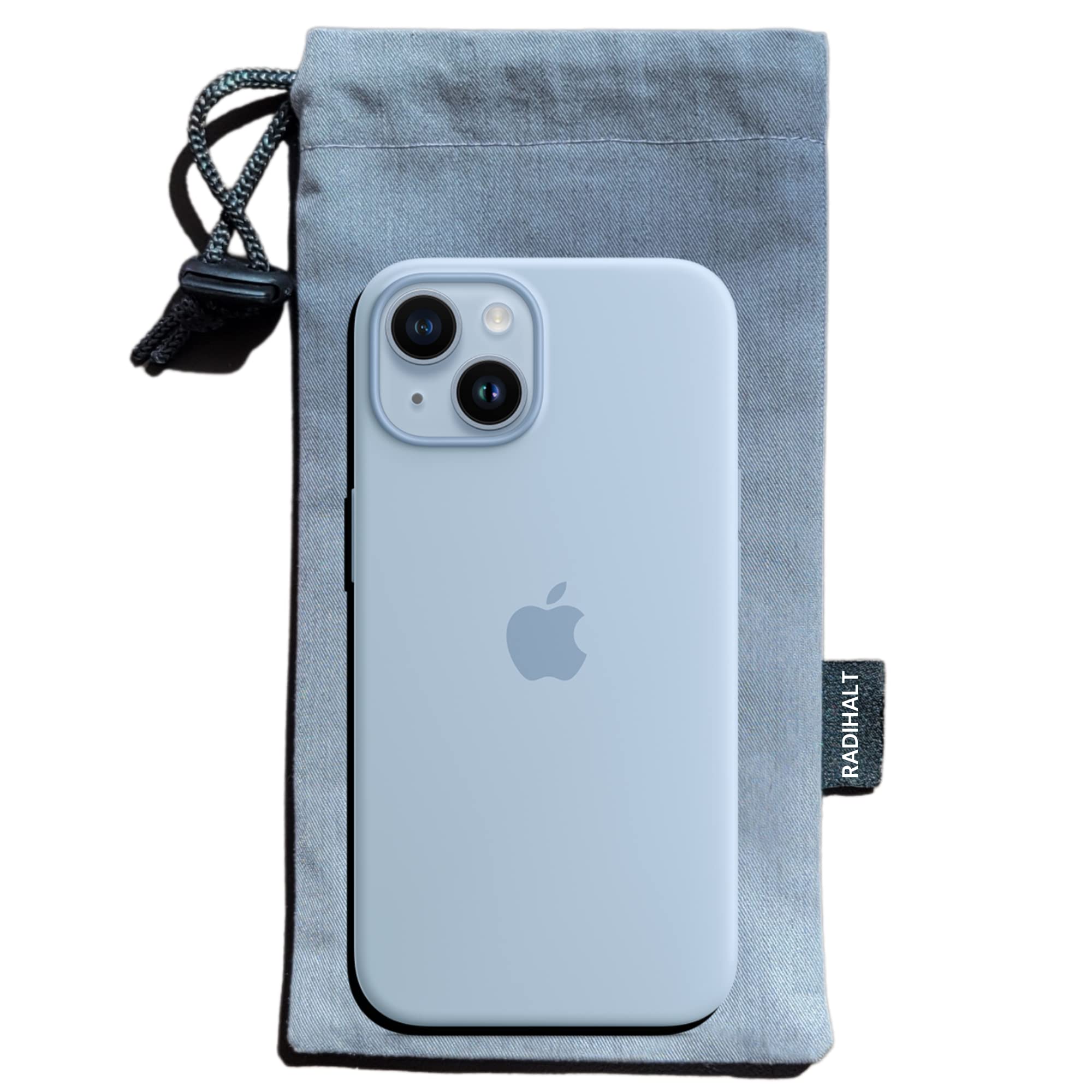EMF Protection Faraday Key Fob & Phone Pouch - Anti-Radiation Shield for Cell Phones Against EMF, RFID, WiFi, GPS - Signal Blocking Grey - Perfect for Travel, Privacy Protection & Secure Data Storage