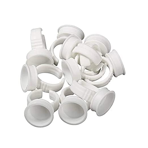 Microblading Permanent Makeup Ring Ink Cups - Pack of 100 Medium Size for Eyebrow Tattoo & Cosmetic Tattooing | Professional Salon & Home Use