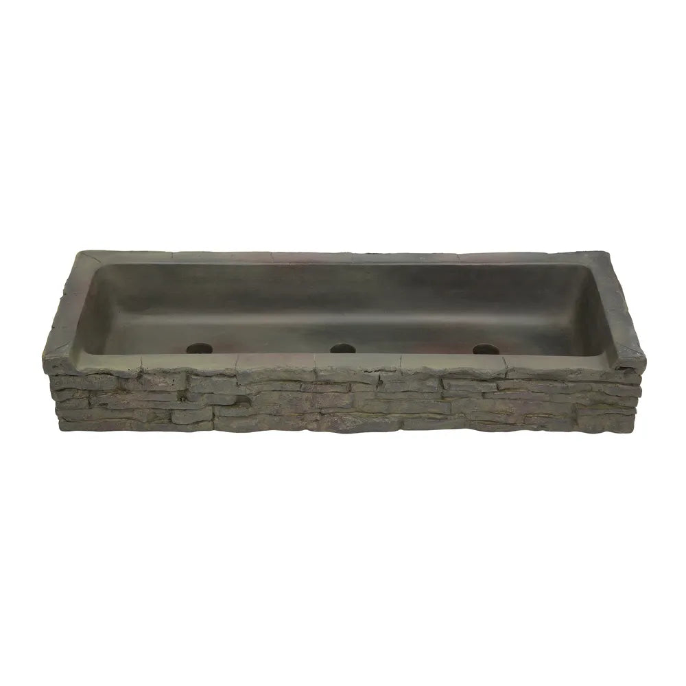 Premium Front Spill Straight Stacked Slate Wall Topper - Durable Stone Veneer for Indoor/Outdoor Home Decor, Fireplace Surrounds, and Accent Walls