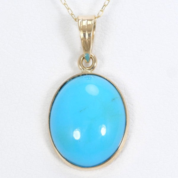 18K Yellow Gold Turquoise Necklace for Women - Elegant Handmade Jewelry Gift for Birthday, Anniversary & Special Occasions | Perfect for Weddings, Parties & Everyday Wear