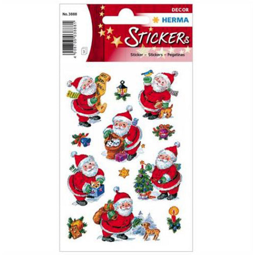 Christmas Stickers - Happy Santa Claus Design (3888 Pack) for Holiday Cards, Gifts, and DIY Crafts