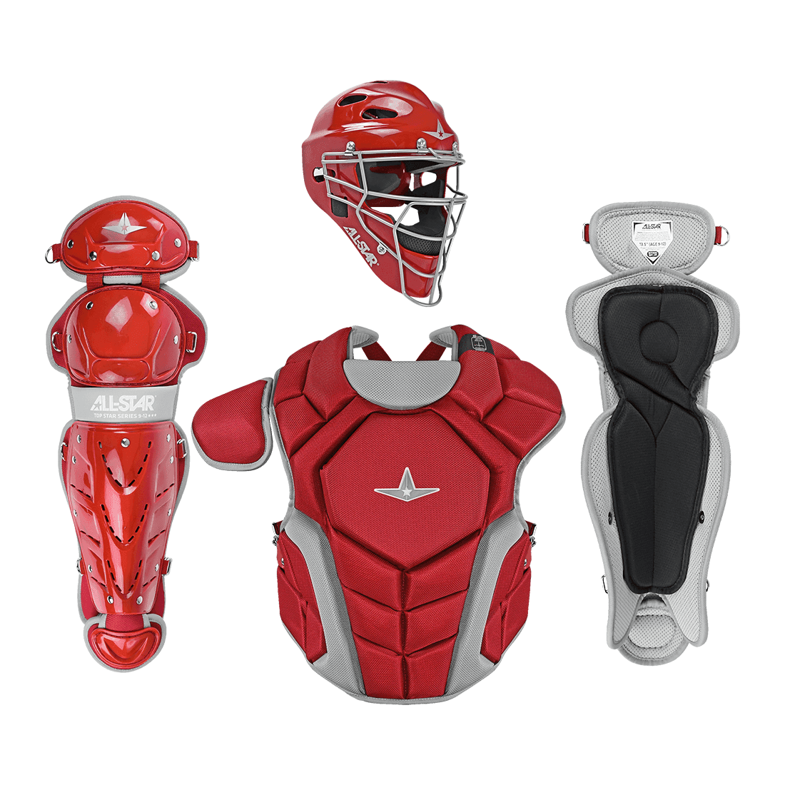 All Star Top Star Series Catcher's Kit for Youth Baseball (Ages 7-9) - NOCSAE Approved Safety Gear - CKCCTS79 - Perfect for Little League Games & Baseball Practice