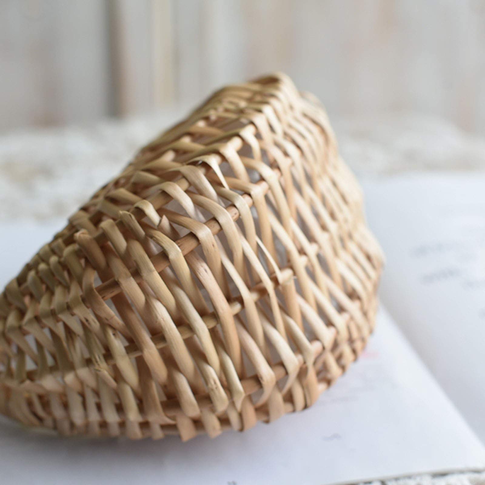 Firlar 2-Pack Handwoven Wicker Flower Arrangement Baskets - 6.7 Inch Tall Portable Flower Pot Holder - Handmade Decorative Storage Basket for Home, Wedding, Garden & Party Decor