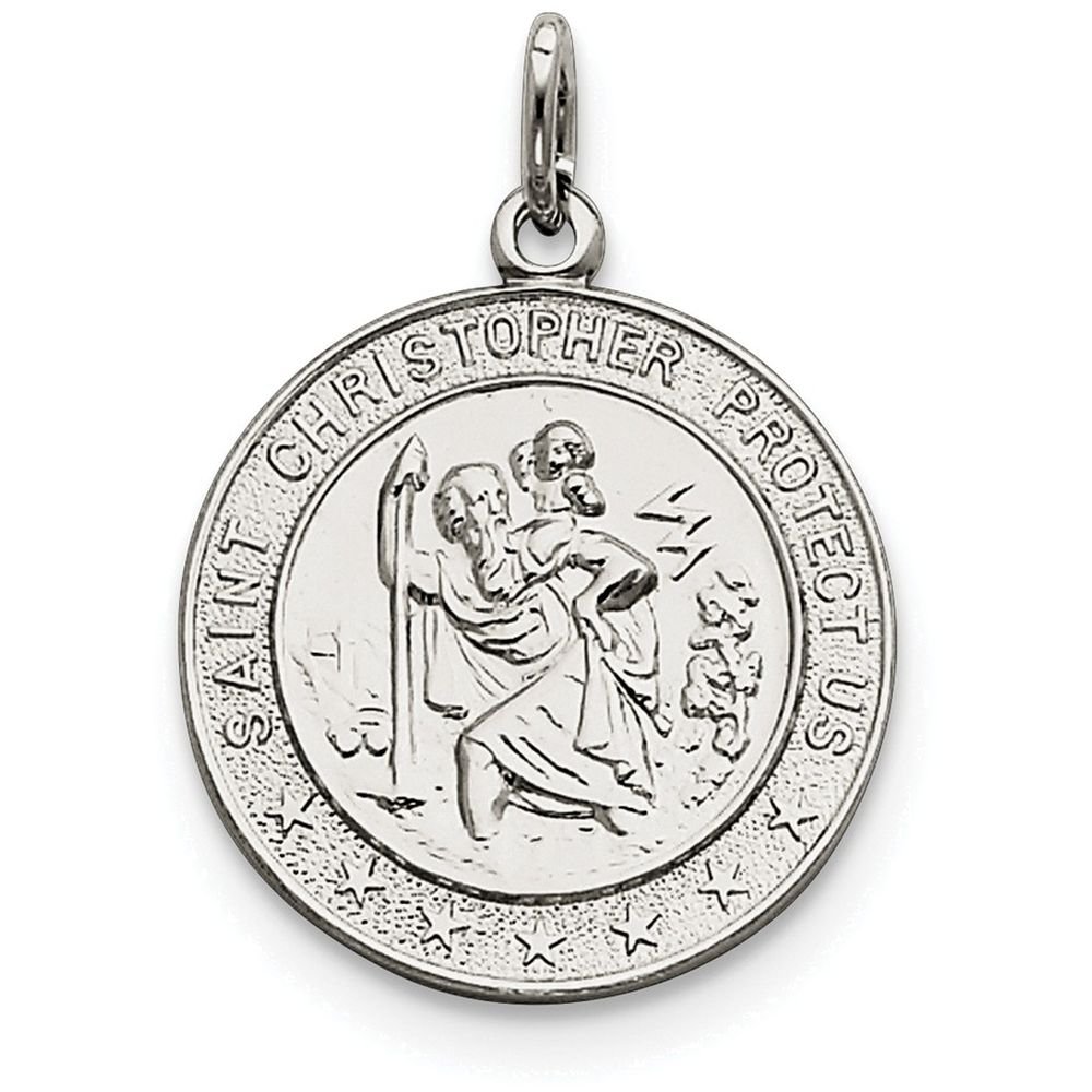 Sterling Silver Medal Pendant Necklace with Chain - Religious & Inspirational Jewelry for Women - Perfect for Gifts, Everyday Wear & Special Occasions