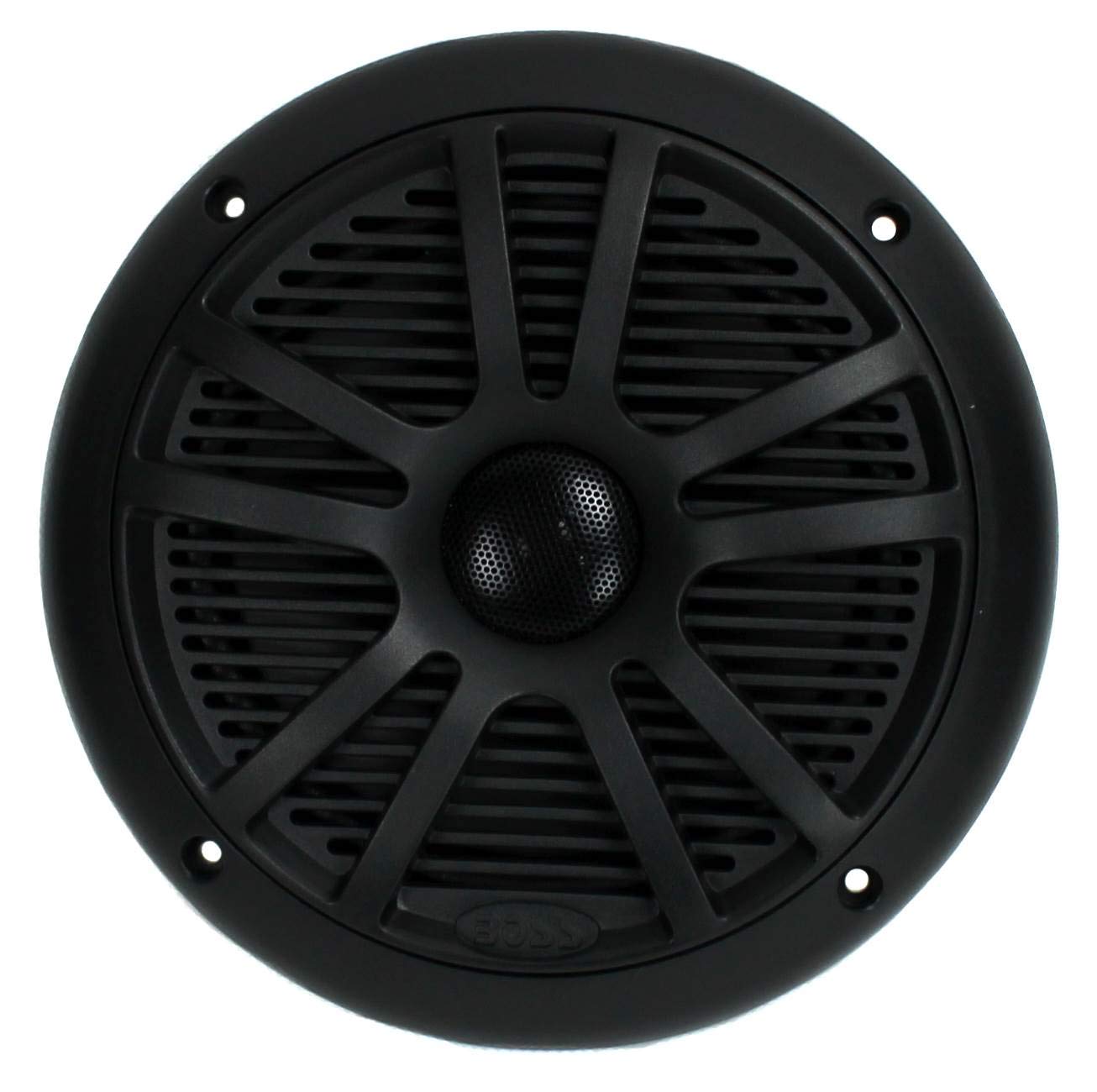 BOSS Audio MR6B 6.5 Inch 180W Dual Cone Marine Speakers (6 Pack) - Waterproof Boat Audio System for Marine, RV, ATV & Outdoor Use
