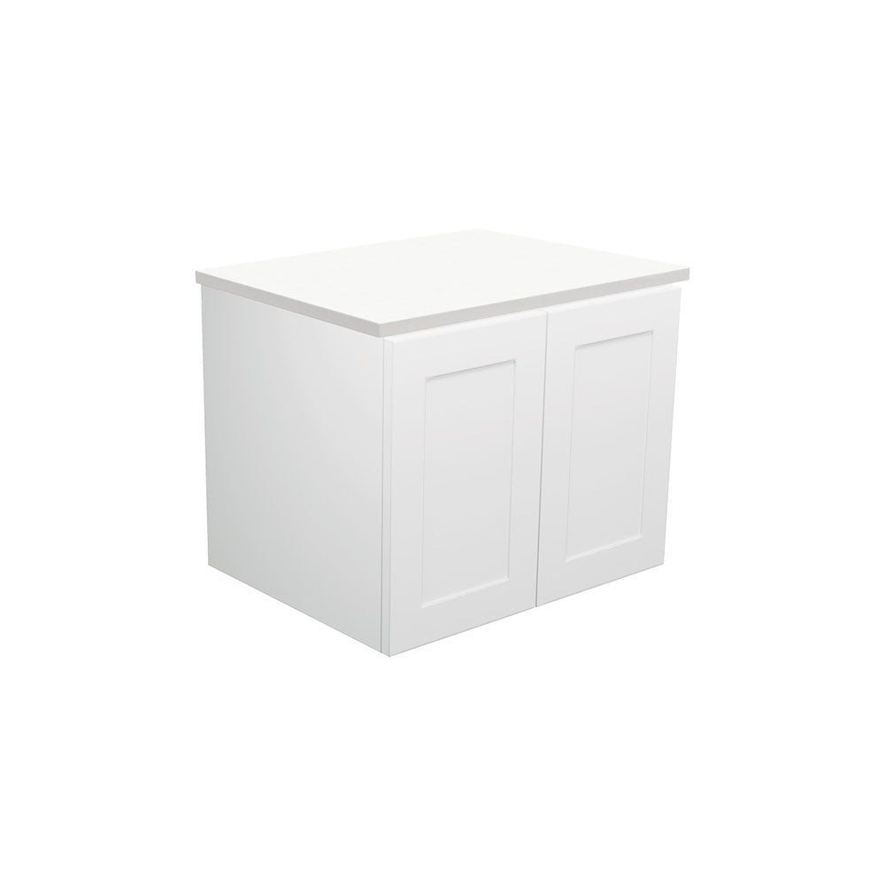 Fienza 60M Mila 600mm Wall Mounted Bathroom Vanity Cabinet Only - Modern Floating Storage for Small Bathrooms & Powder Rooms