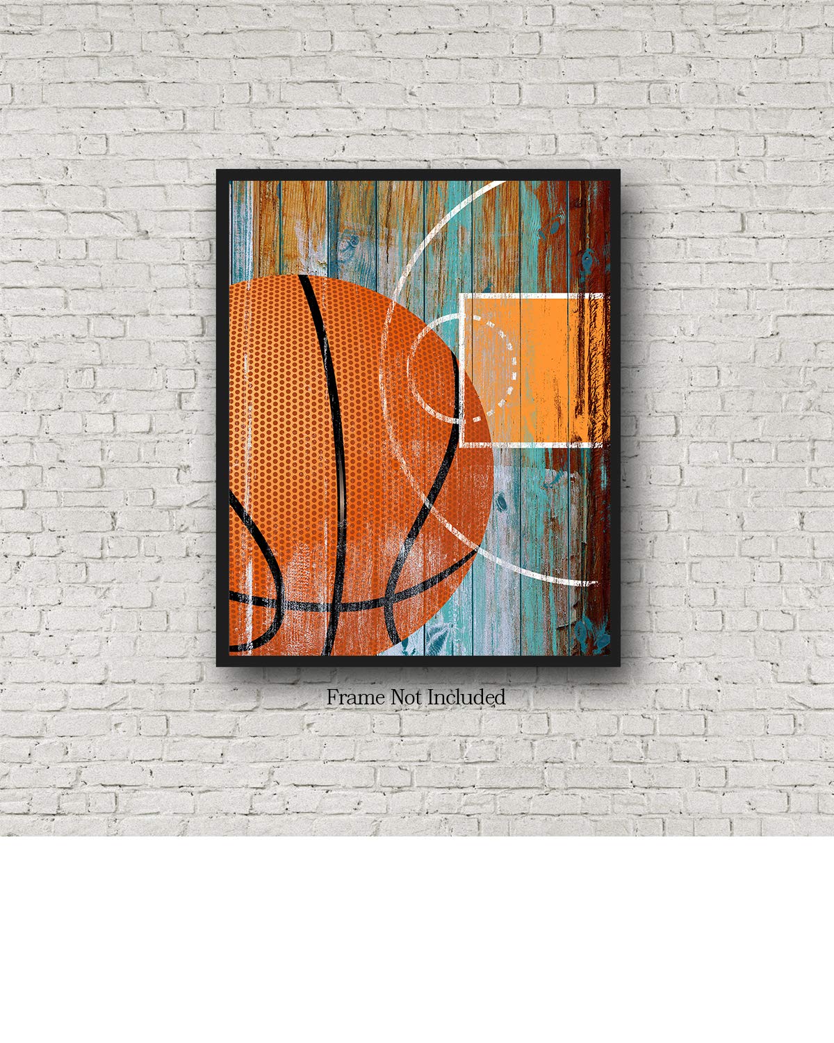Basketball Wall Art Poster 32x40 - Perfect Gift for Fans & Players - Home & Office Decor