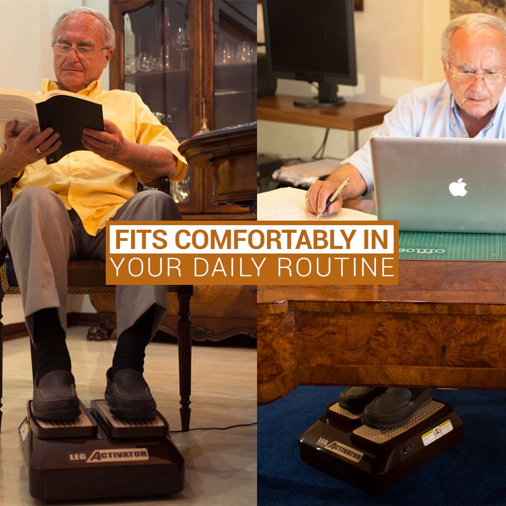 LegActivator - Portable Seated Leg Exerciser & Physical Therapy Machine for Seniors - Improve Circulation, Mobility & Health at Home or Office - Ideal for Elderly Fitness, Rehabilitation & Sedentary Workers