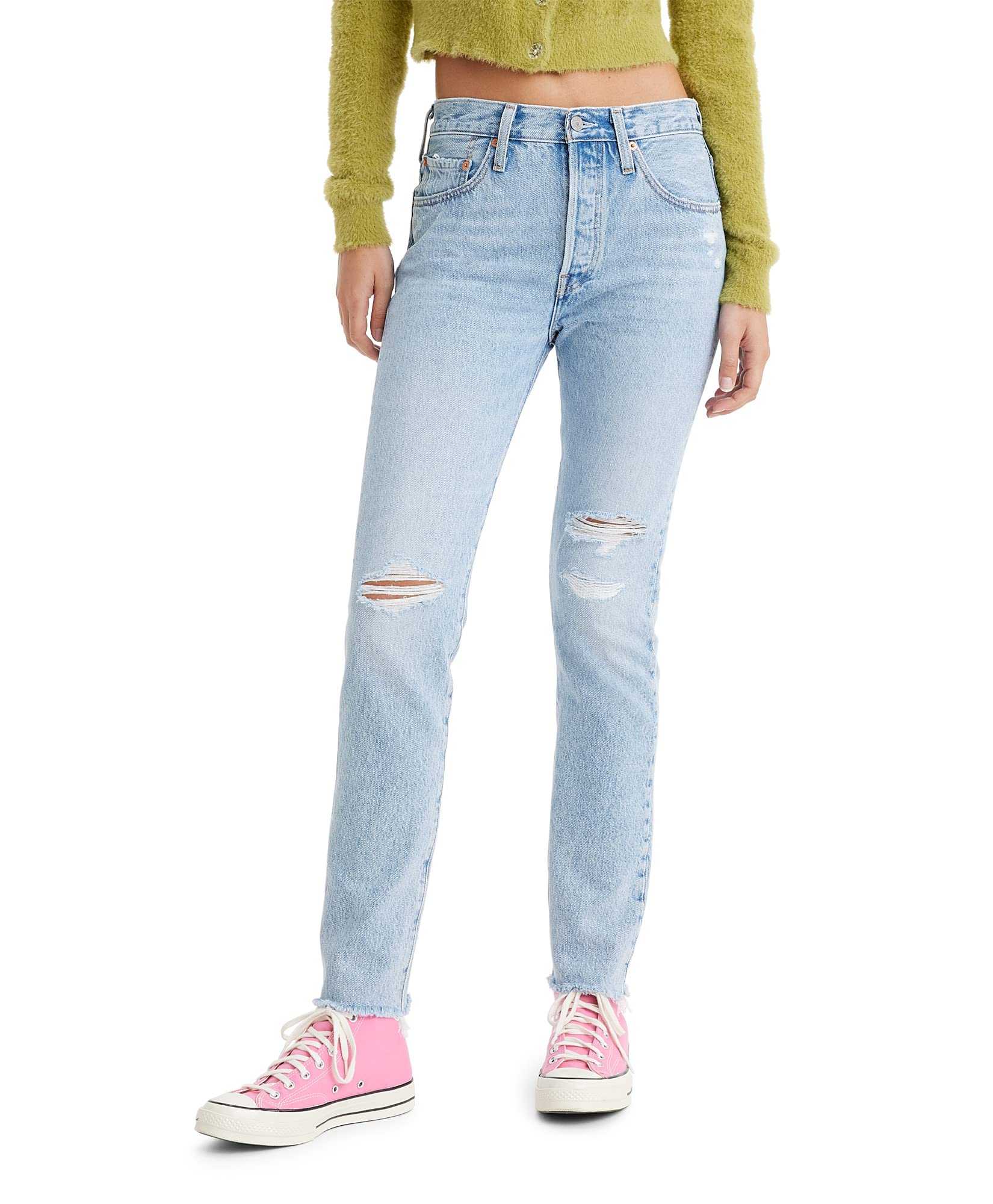 Levi's Women's Premium 501 Skinny Jeans - High Waist Stretch Denim Pants for Casual & Office Wear | Perfect for Everyday Outfits and Work Attire