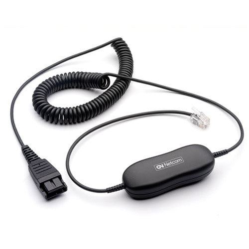 Jabra GN 1200 CC 2m Coiled QD to Mod Plug Headset Cable - Replacement Cord for Office Headsets, Call Centers & Customer Service Workstations