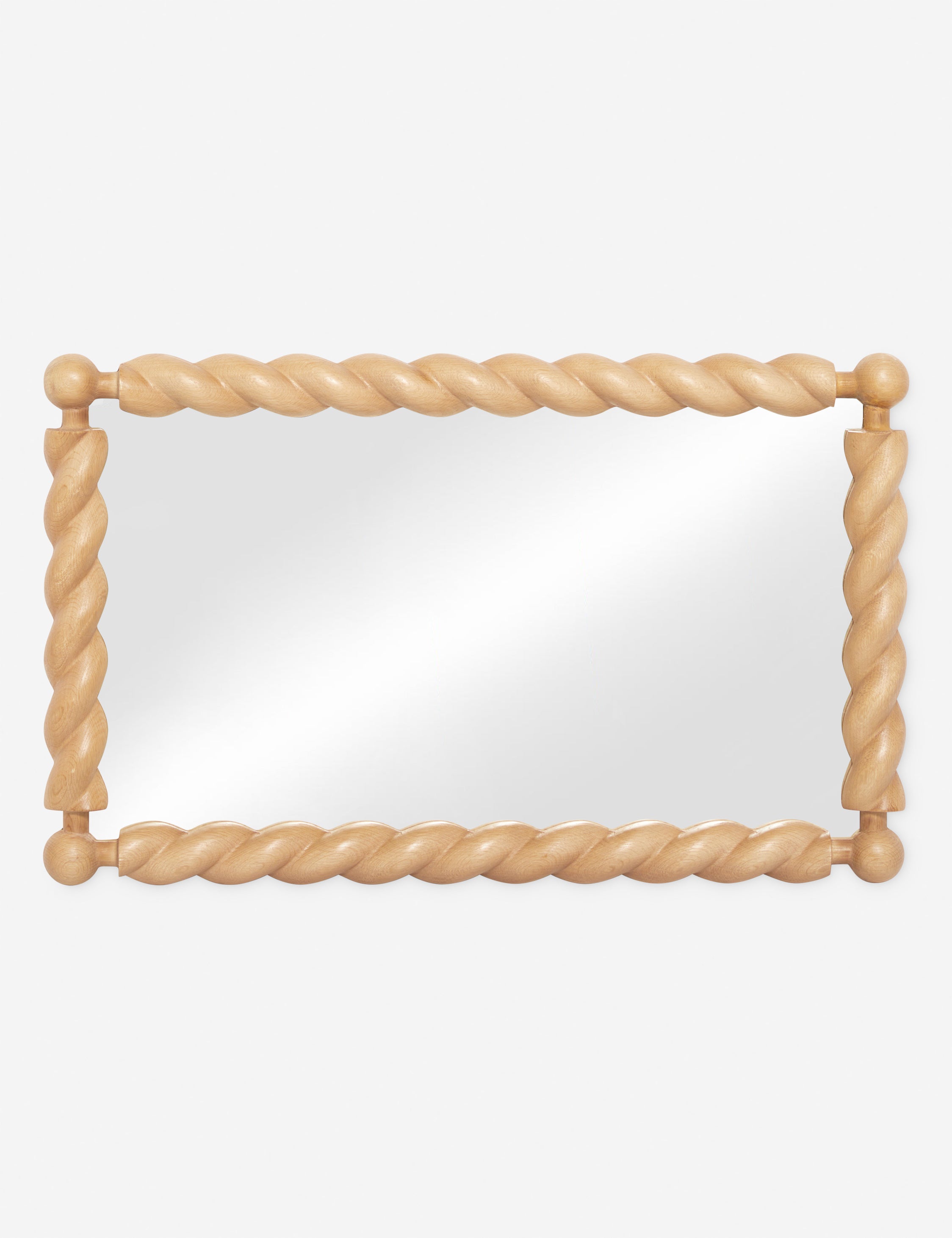 Sarah Sherman Samuel Braided Mirror - Handwoven Rattan Wall Decor for Boho, Farmhouse & Coastal Style Homes - Perfect for Living Room, Bedroom or Entryway