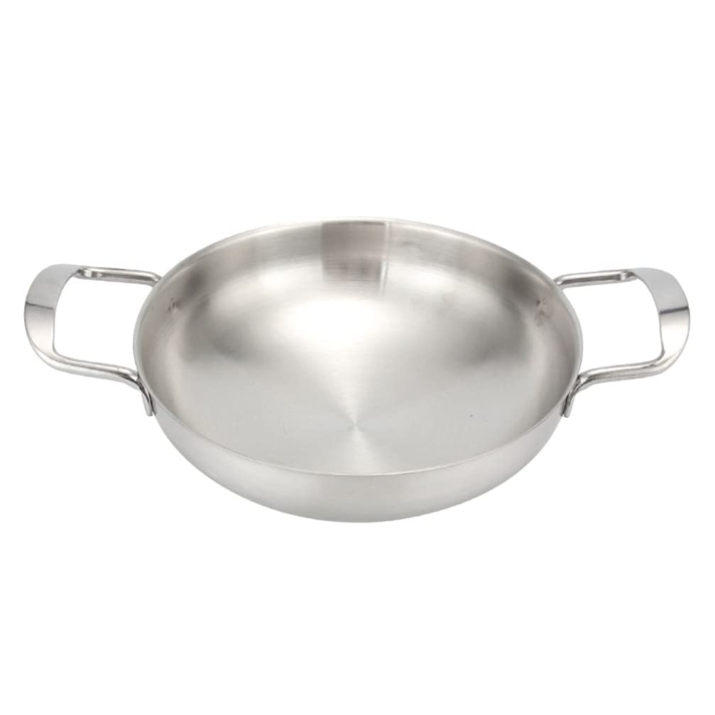 Hemoton 1pc Stainless Steel Soup Pot with Lid - Nonstick Kitchen Stockpot for Cooking, Frying & Boiling - Perfect for Noodles, Seafood, Hot Pot, Sauces & Eggs - Ideal for Home Kitchen, Restaurant & Camping Use
