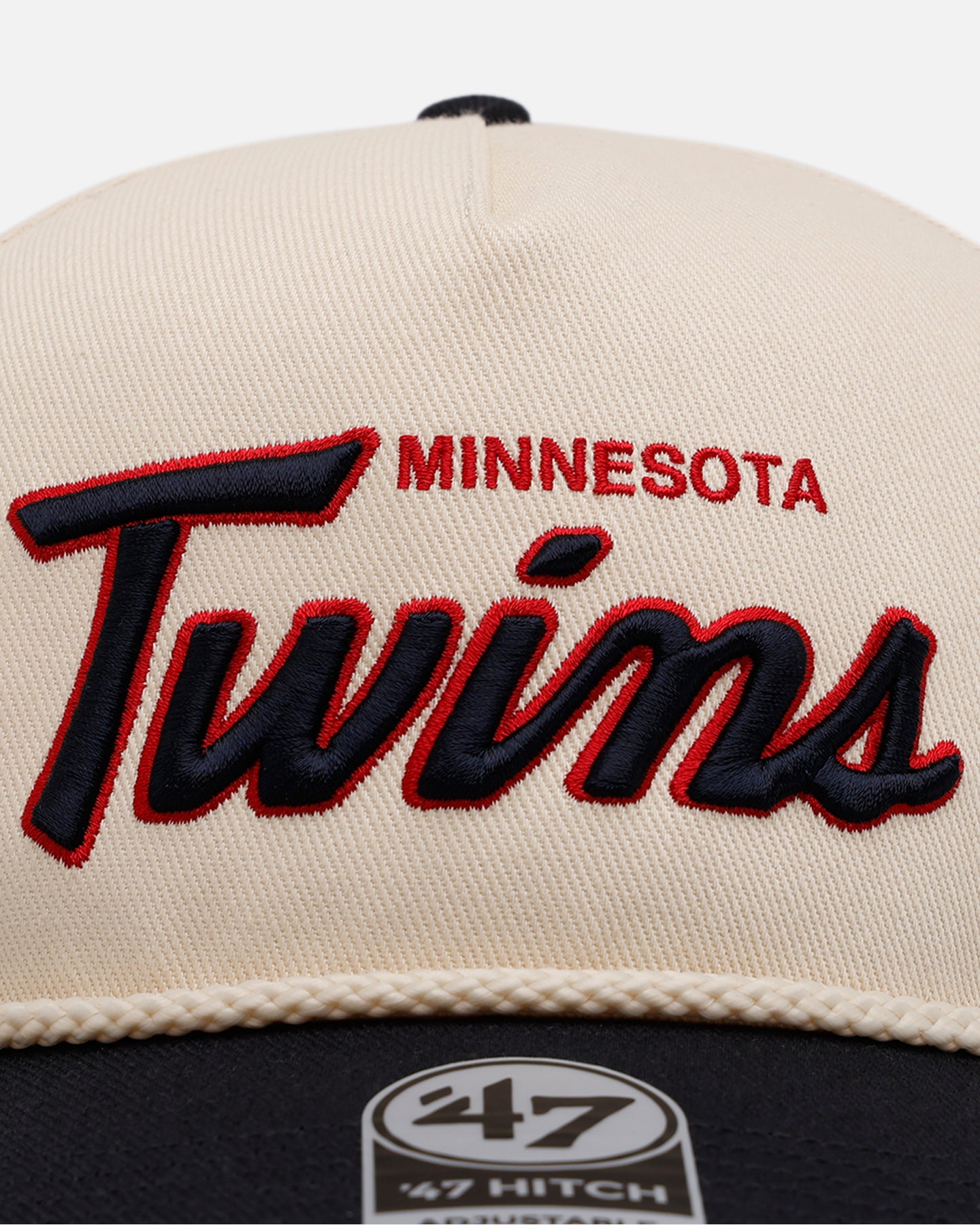 47 Brand Minnesota Twins MLB Opening Day Script Hitch Snapback Hat - Adjustable Baseball Cap for Men & Women - Perfect for Games, Sports, and Casual Wear