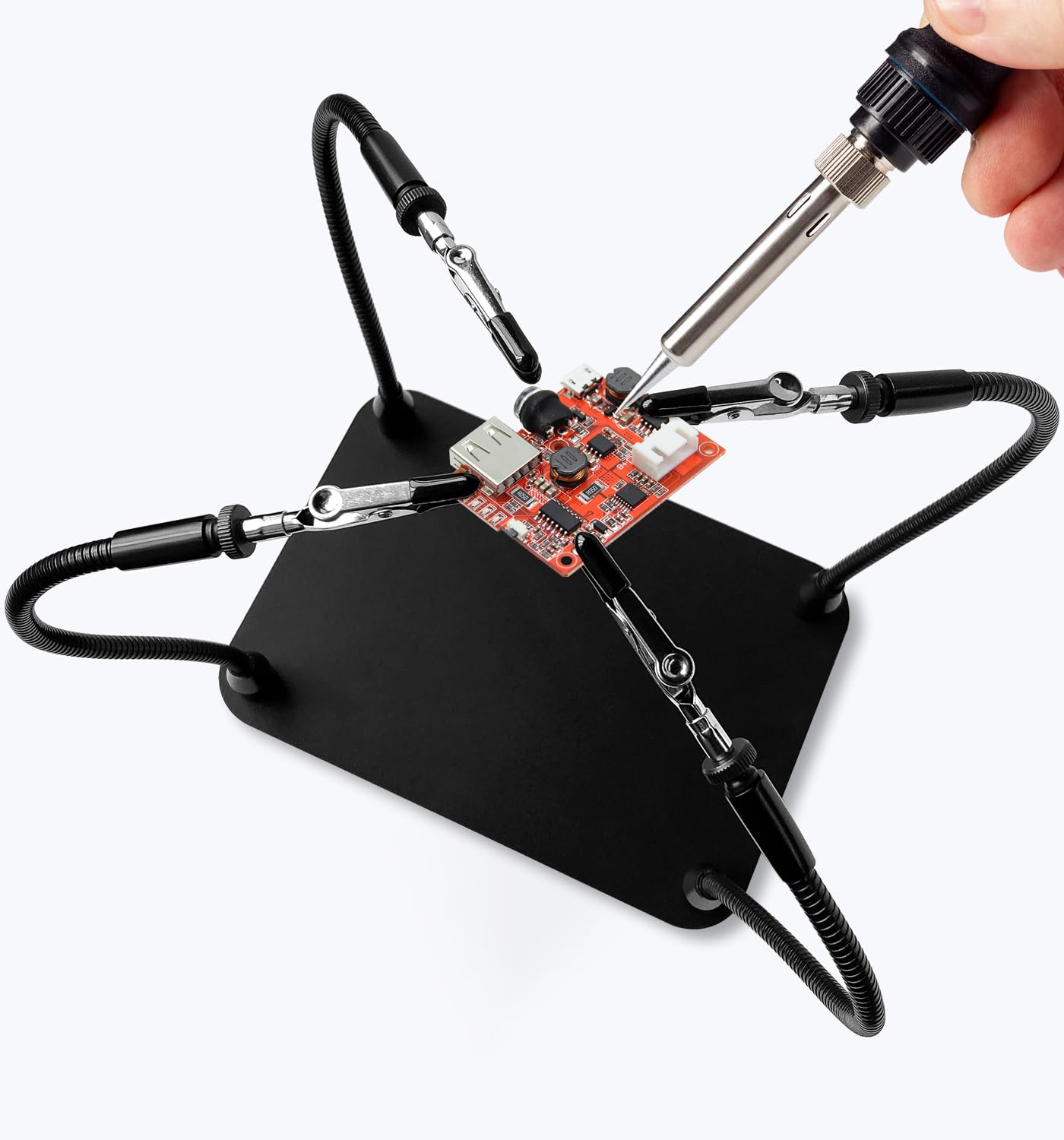 Soldering Station with 4 Flexible Arms - for Electronics & Jewelry Repair