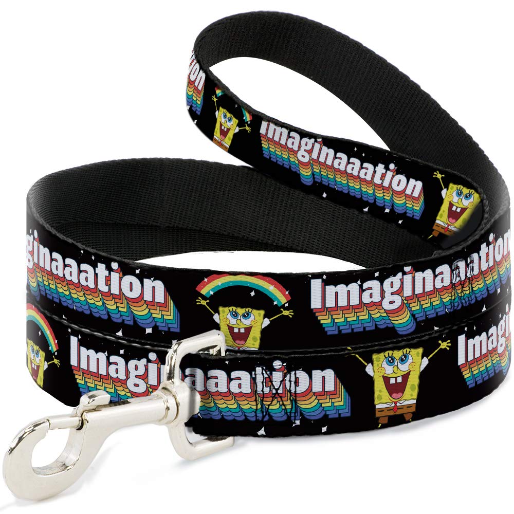 SpongeBob Dog Leash - Rainbow Arms Up Pose Design, 4 Feet Long & 0.5 Inch Wide, Durable & Stylish for Small to Medium Dogs - Perfect for Walks, Parks & Cosplay Fun
