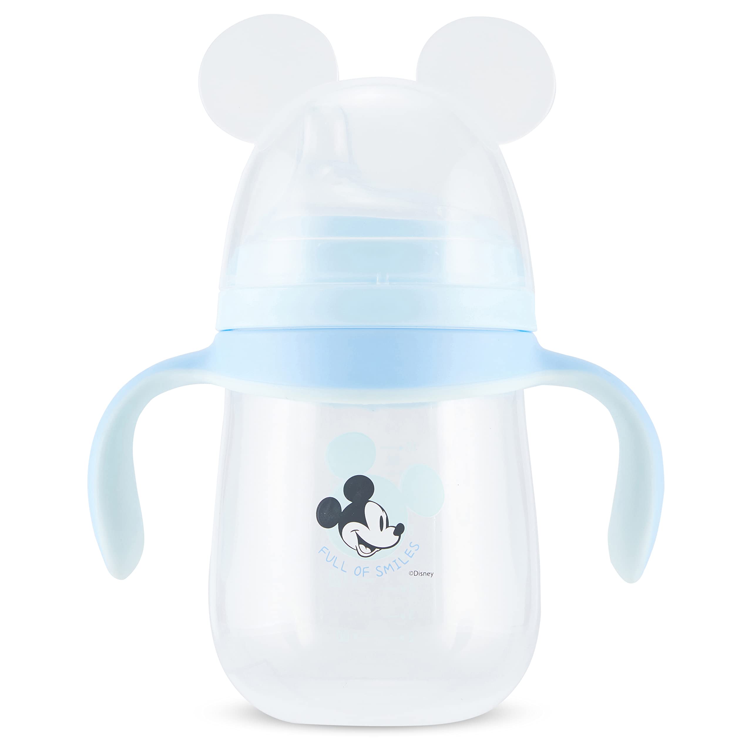 Disney Minnie Mouse & Mickey Mouse Sippy Cups for Toddlers - BPA-Free, Leak-Proof Baby Trainer Cups with Handles & Pacifier - Perfect Unisex Gift for Boys & Girls - Ideal for Daycare, Travel & Learning to Drink Independently