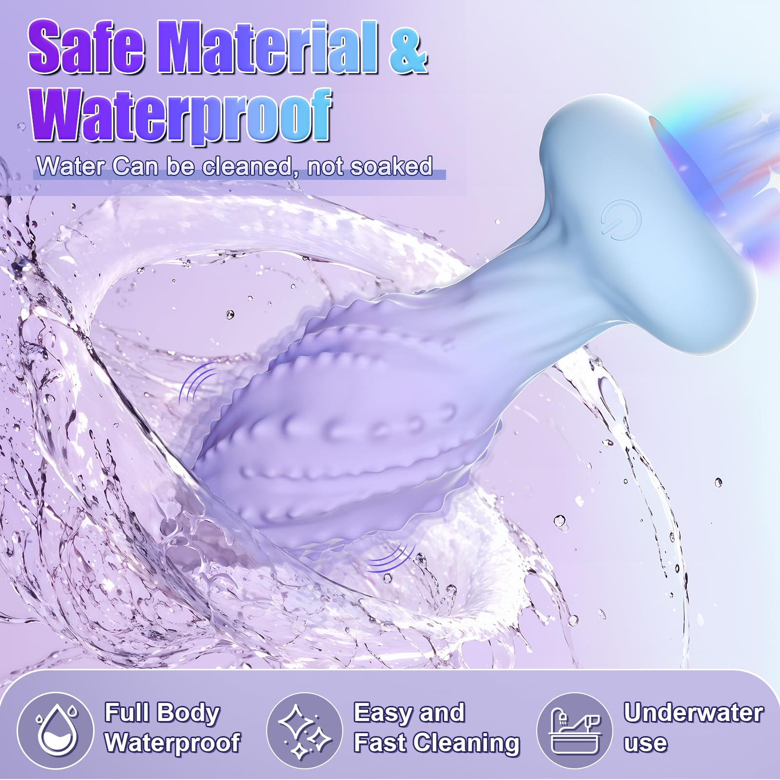 360° Rotating Vibrating Anal Plug with Remote Control - Prostate Massager for Men & Women, 10 Vibration Modes & LED Light - Adult Sex Toy for Couples, Solo Play & BDSM Exploration
