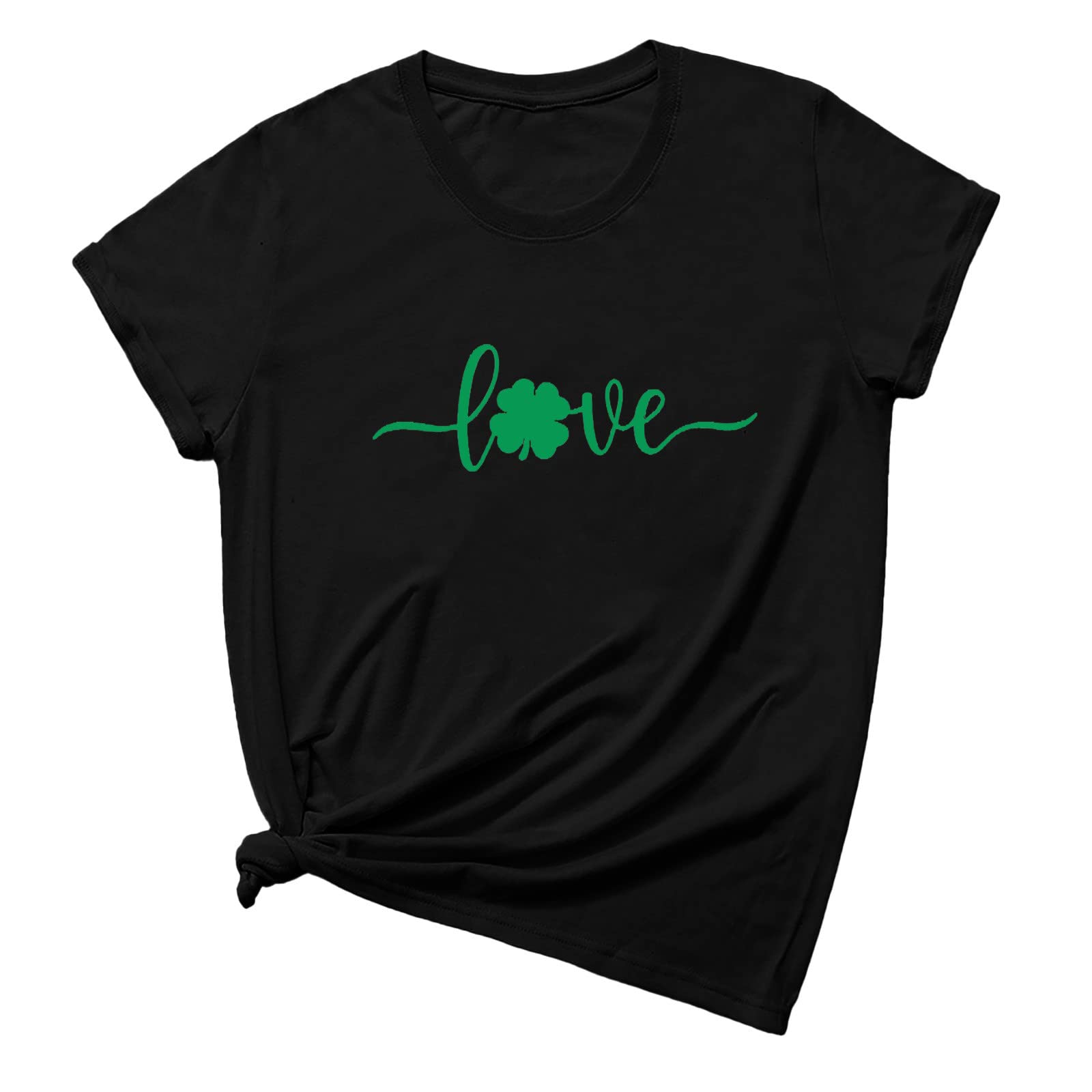 Women's Casual Short Sleeve Printed T-Shirt - St Patrick's Day Gnome Design Crewneck Blouse (Plus Size Available) | Perfect for Spring Outfits, Holiday Parties & Everyday Wear