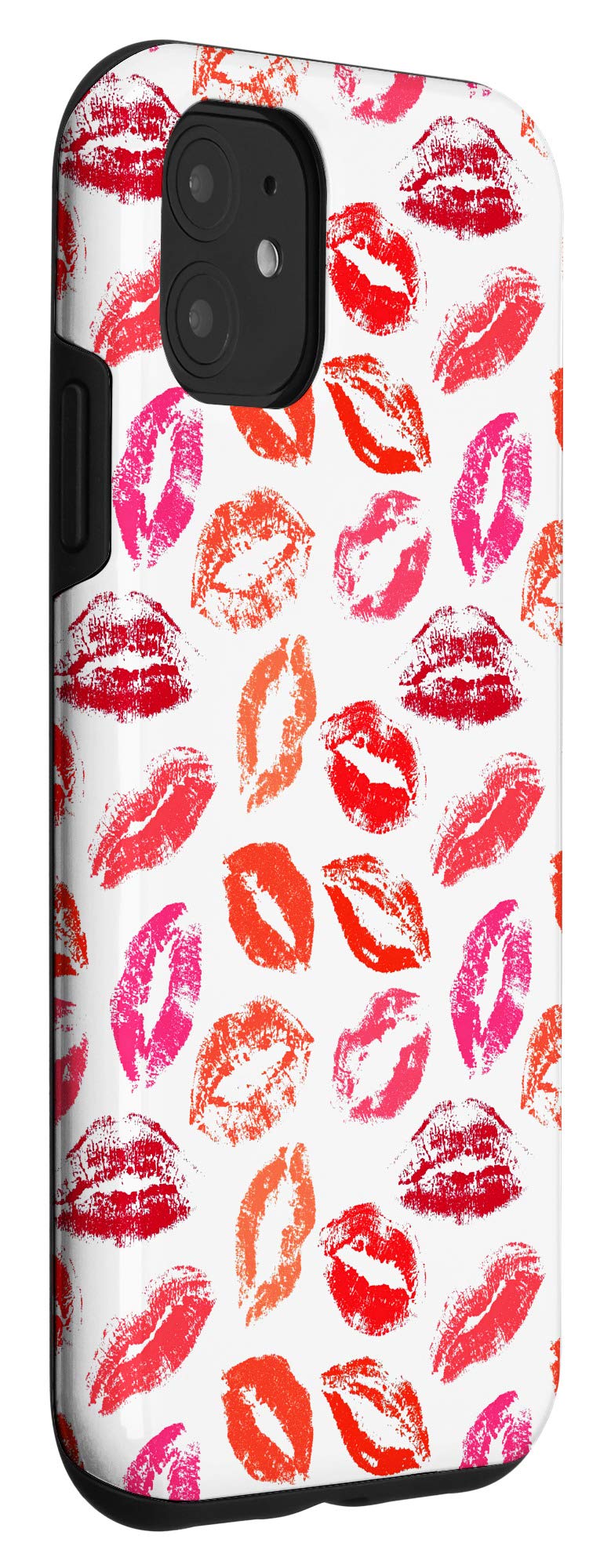 iPhone 11 Kisses Makeup Phone Case - Romantic Protective Cover for Women | Perfect for Date Nights & Valentine's Gifts
