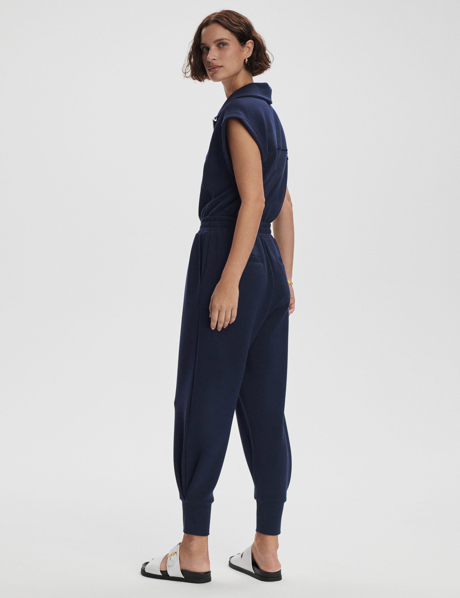 Monica Women's Navy Blue Jumpsuit - Stylish One Piece Romper for Casual Outings, Parties & Summer Wear
