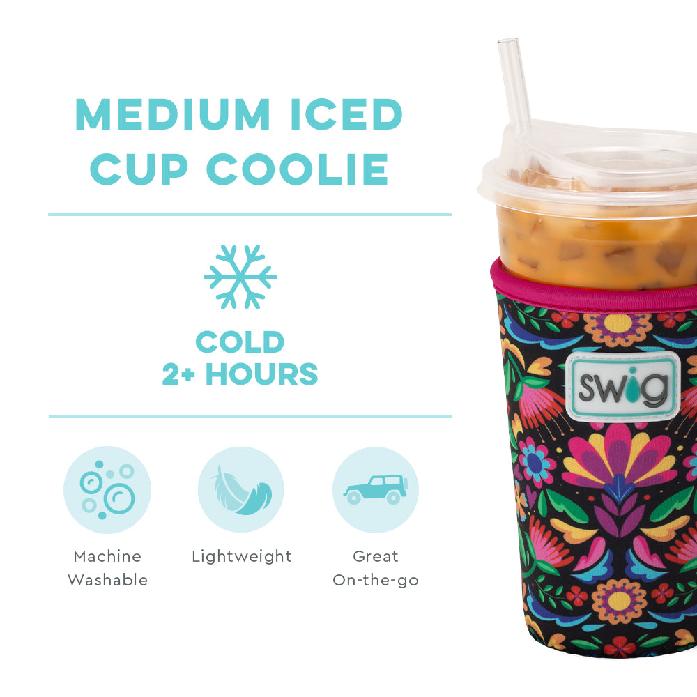 Caliente Medium Iced Cup Coolie - Insulated Beverage Sleeve for Cold Drinks | Perfect for Iced Coffee, Smoothies & Summer Drinks | Keeps Hands Cool & Drinks Cold