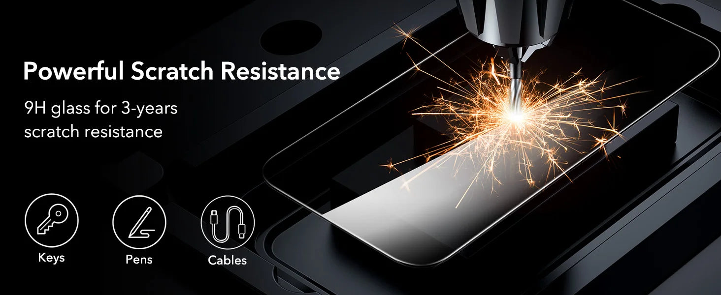 ESR iPhone 16 Pro HD Tempered Glass Screen Protector - 9H Hardness, Anti-Scratch, Bubble-Free - Perfect for Everyday Use, Gaming & Outdoor Activities