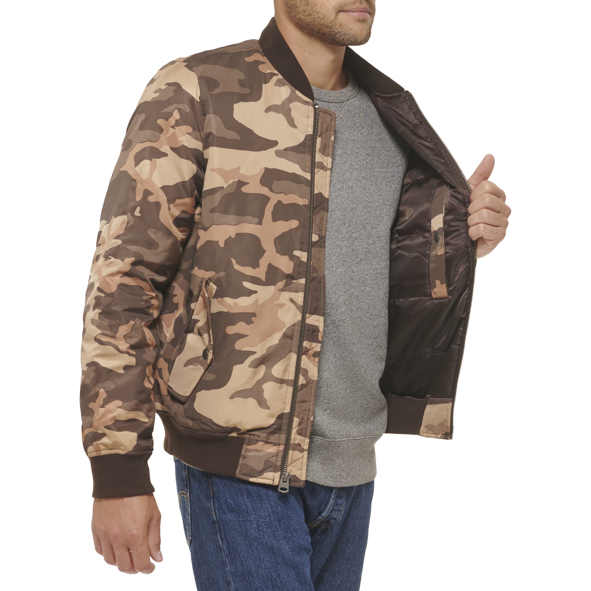 Levi's Men's MA-1 Flight Lightweight Zip-Up Bomber Jacket | Classic Aviator Style | Perfect for Casual Wear, Travel & Outdoor Adventures