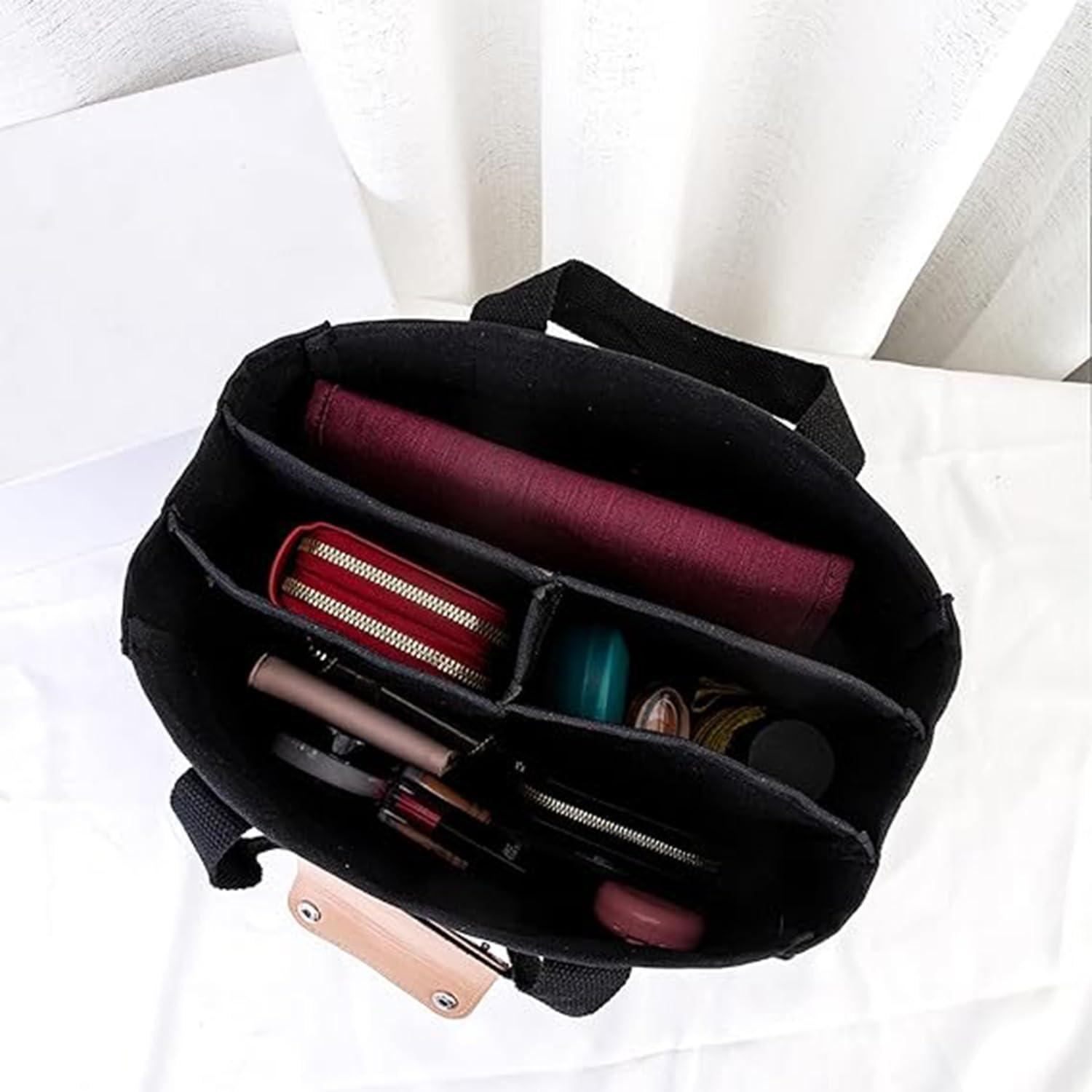Stylish Canvas Tote Bag with Multiple Compartments - Perfect for Work, Travel & Shopping | Durable Everything Organizer Bag