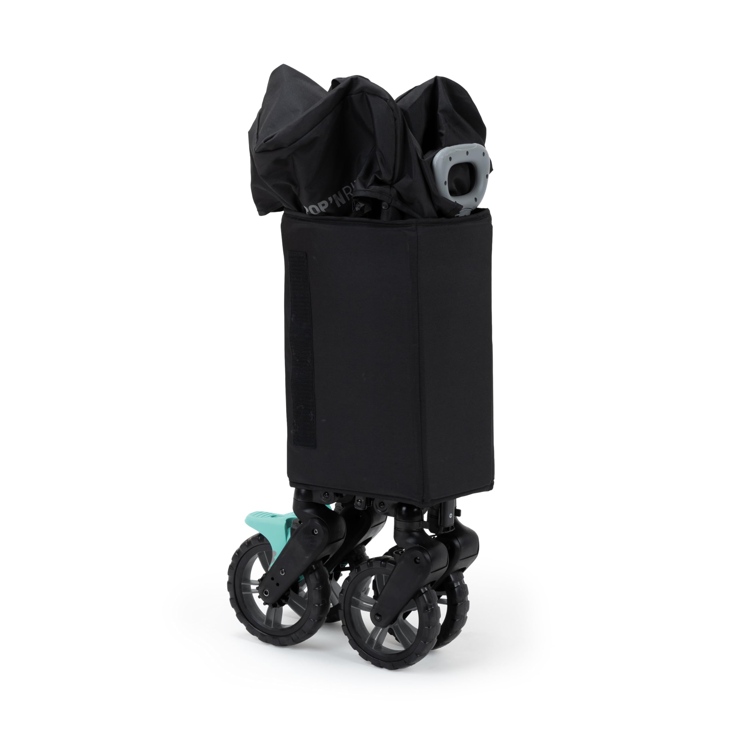 Ingenuity Pop 'N Ride Lightweight Stroller Wagon for 2 Kids - Summer-Ready with Face-to-Face Seats, 3-Point Harnesses & Sun Canopy | Perfect for Beach Outings, Park Visits & Family Travel