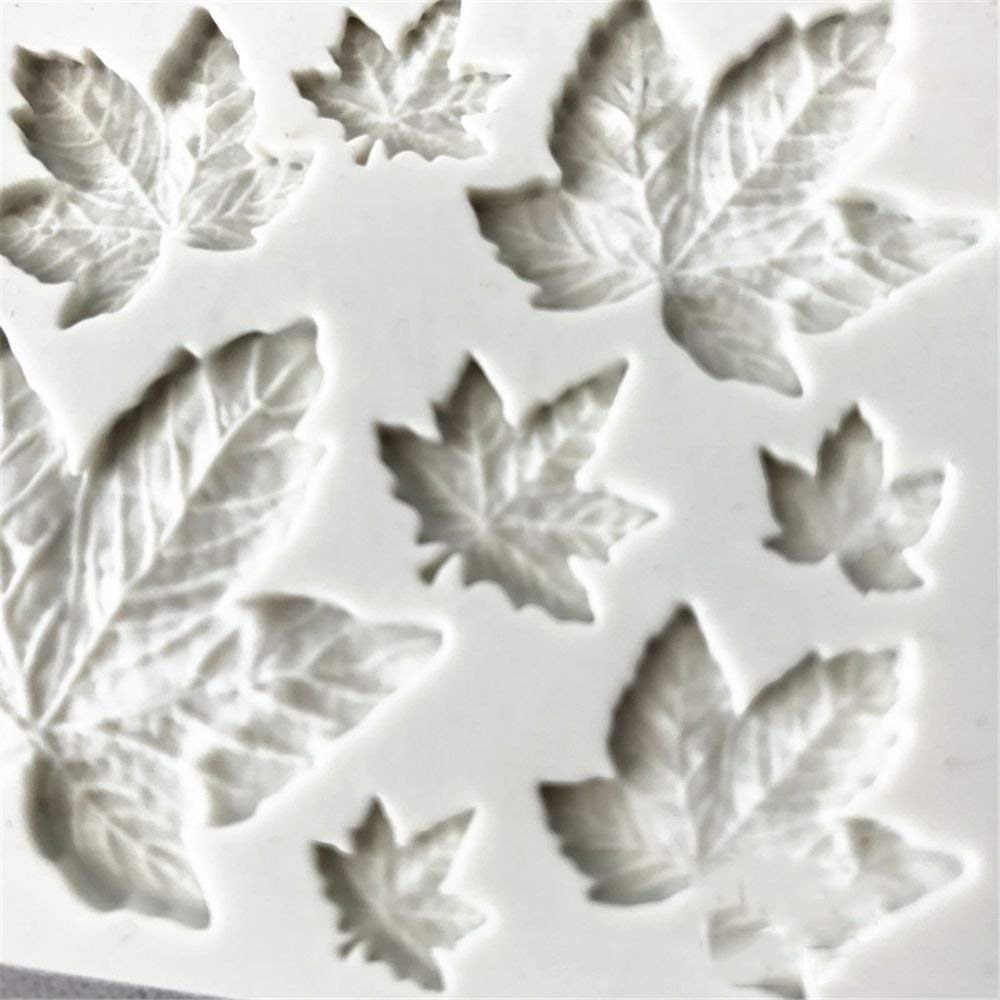 UG LAND INDIA 1PC Maple Leaf Silicone Mold - DIY 3D Plant Mold for Ice Cubes, Candy, Fondant, Chocolates, Soap, Cake, Mousse, Jelly & Candle Decor - Perfect for Fall Baking, Holiday Treats and Craft Projects