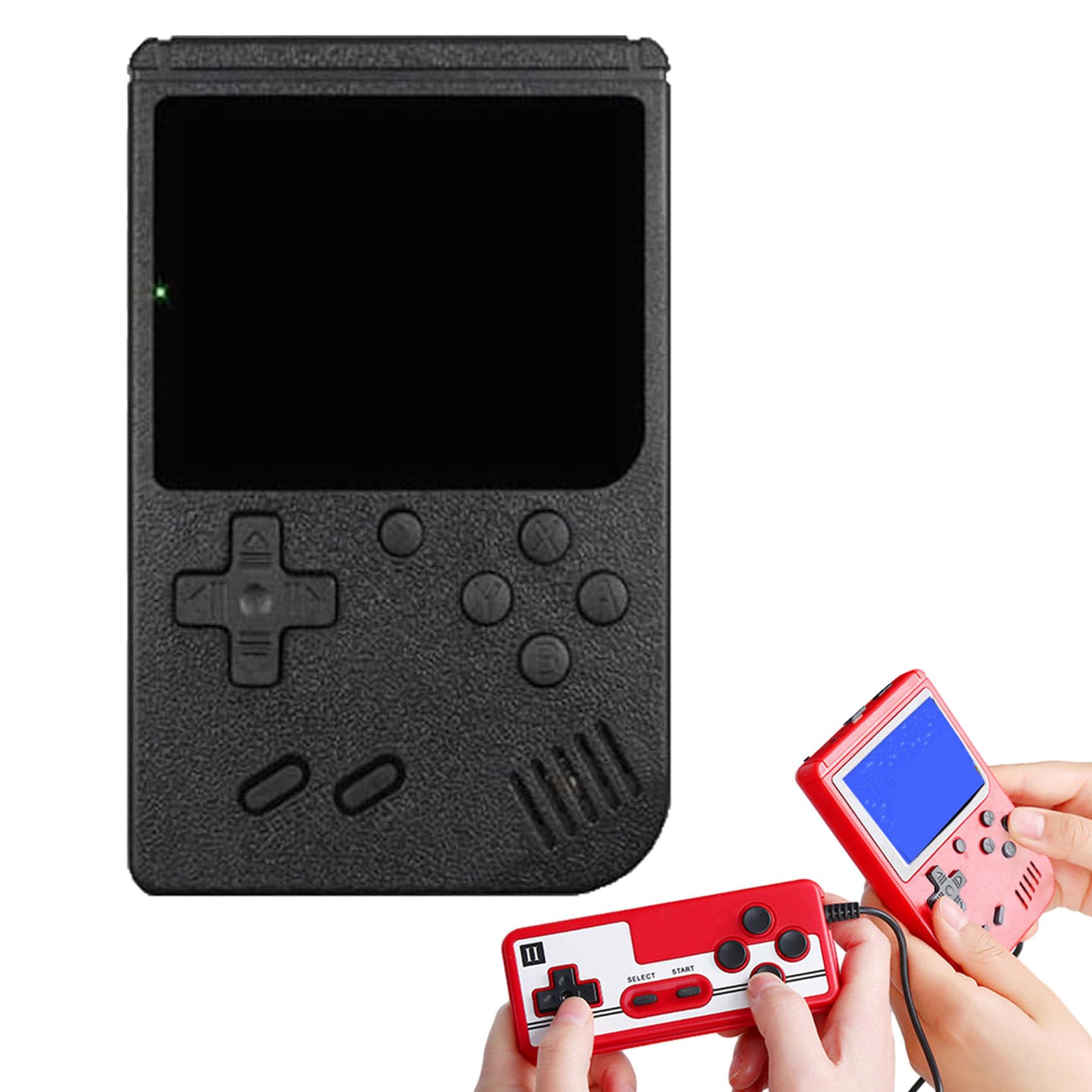 400-in-1 Retro Handheld Game Console with 400+ Classic Nostalgic Games - Portable Gaming Device with TV Output & 2-Player Mode (Black) - Perfect for Travel, Gifts, and Family Entertainment